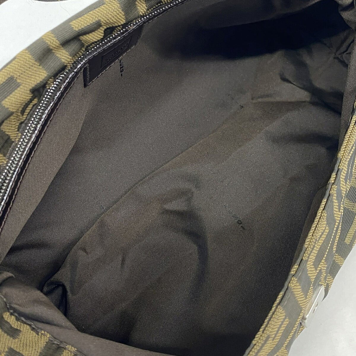 Fendi Brown Nylon Canvas Shoulder Bag (Pre-Owned)