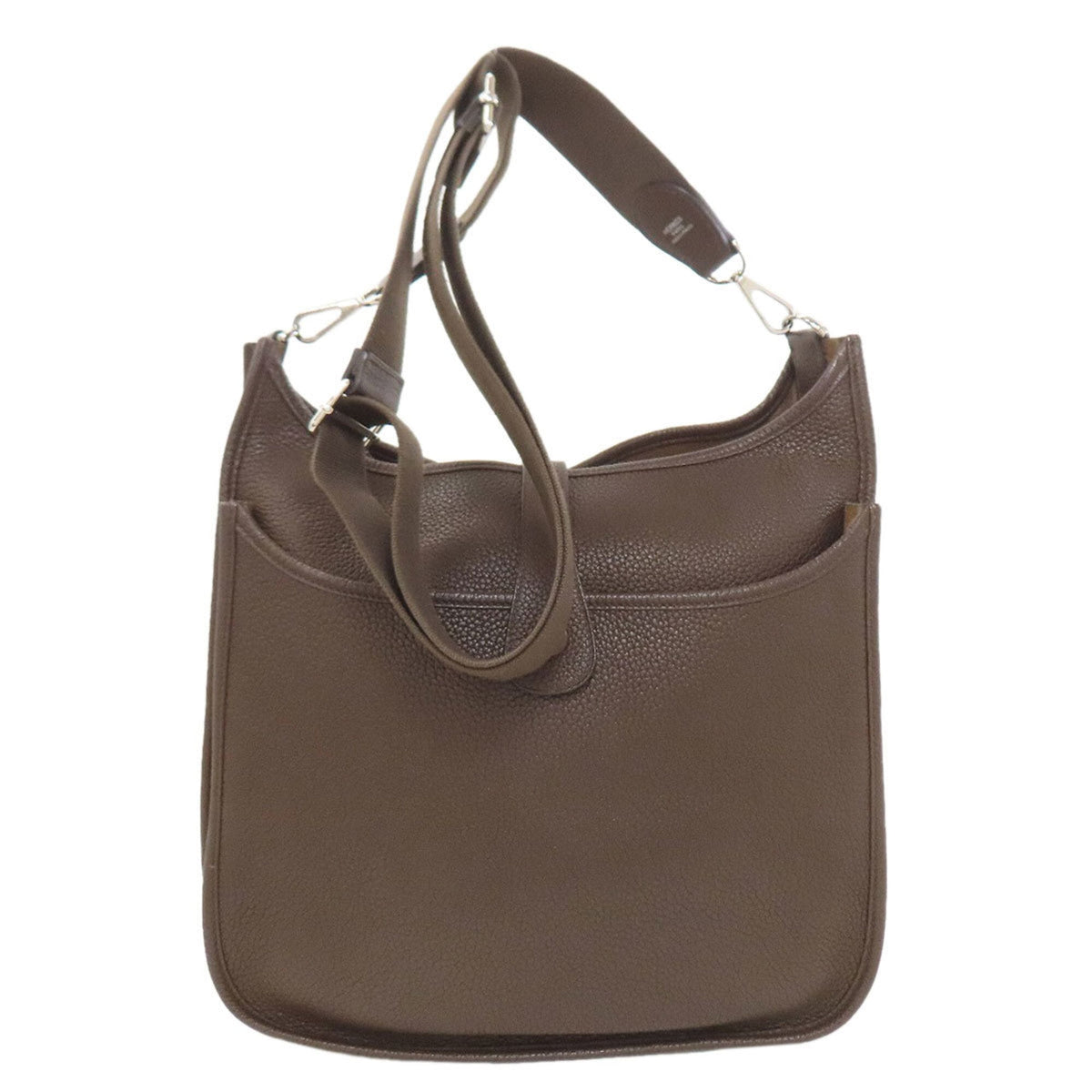 Hermes Dark Brown Taurillon Clemence Leather Shoulder Bag (Pre-Owned)