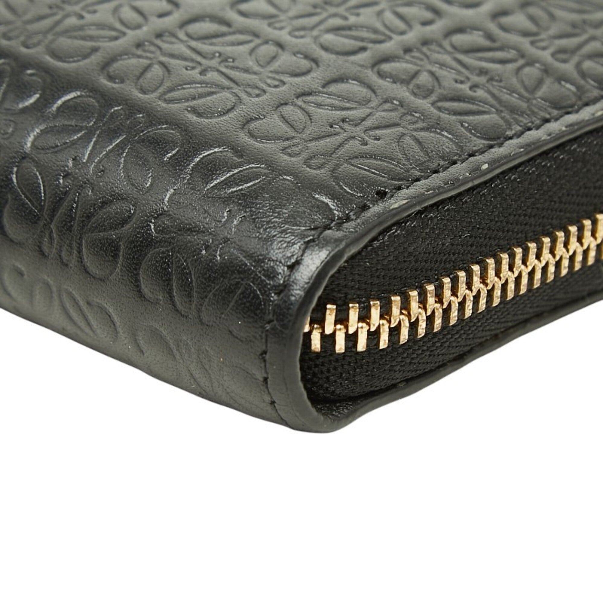 Loewe Black Leather Long Wallet (Bi-Fold) (Pre-Owned)