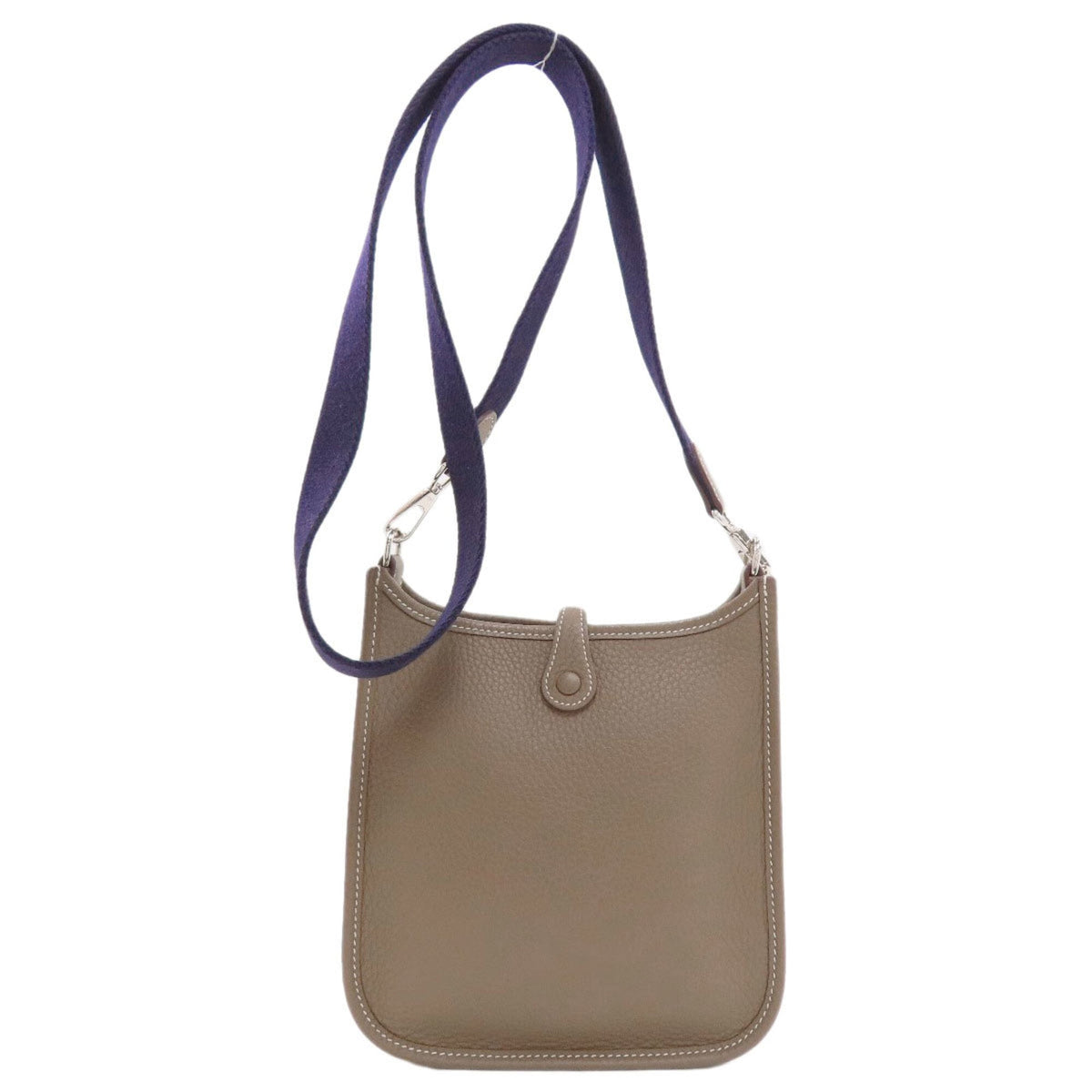 Hermes Etoupe Gray Leather Shoulder Bag (Pre-Owned)