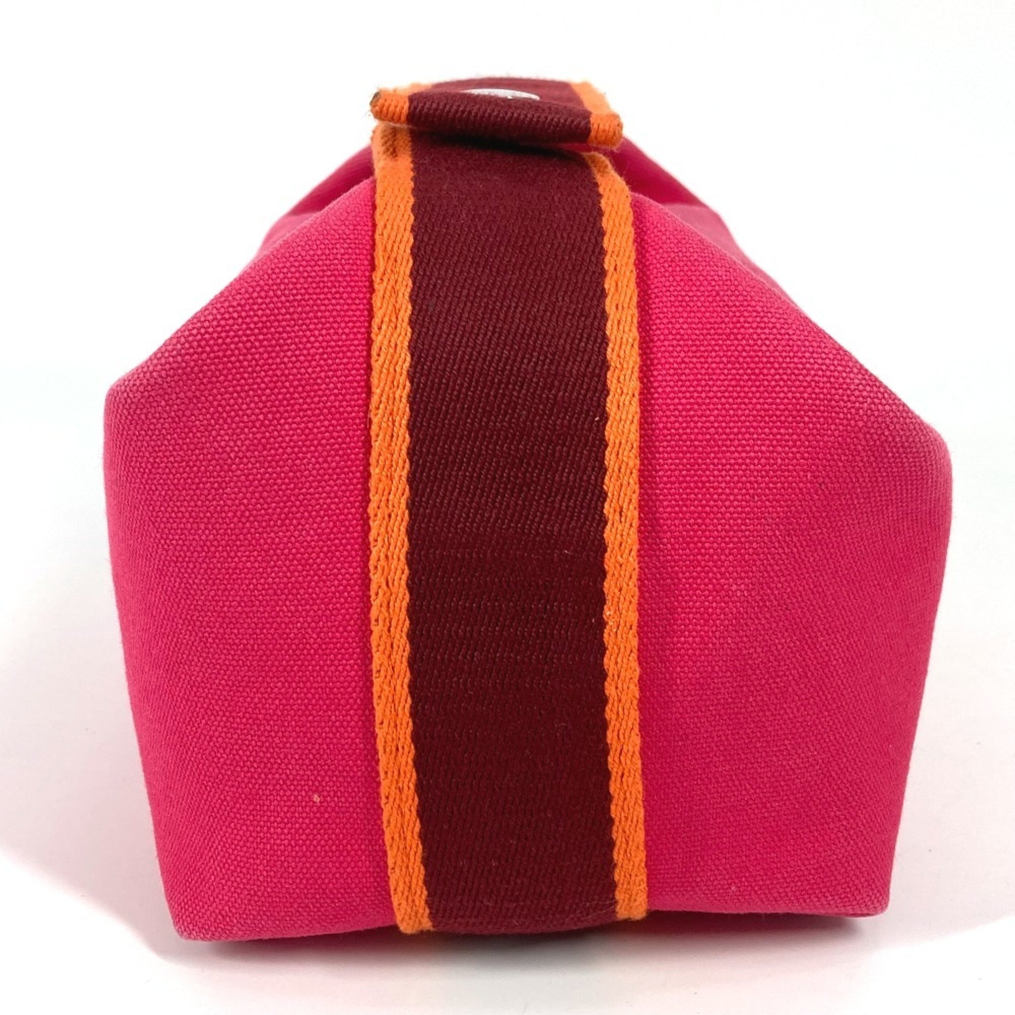 Hermes Pink Canvas Handbag Vanity Bag (Pre-Owned)
