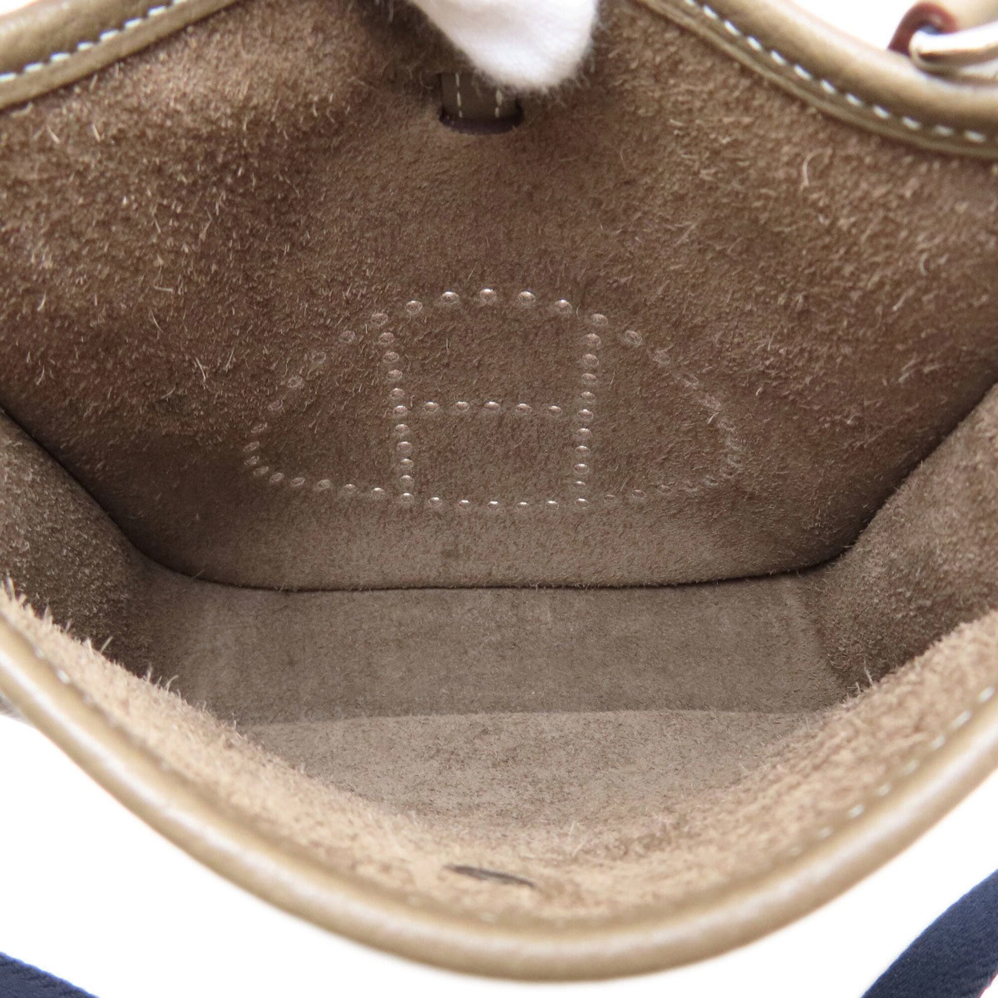Hermes Etoupe Gray Leather Shoulder Bag (Pre-Owned)