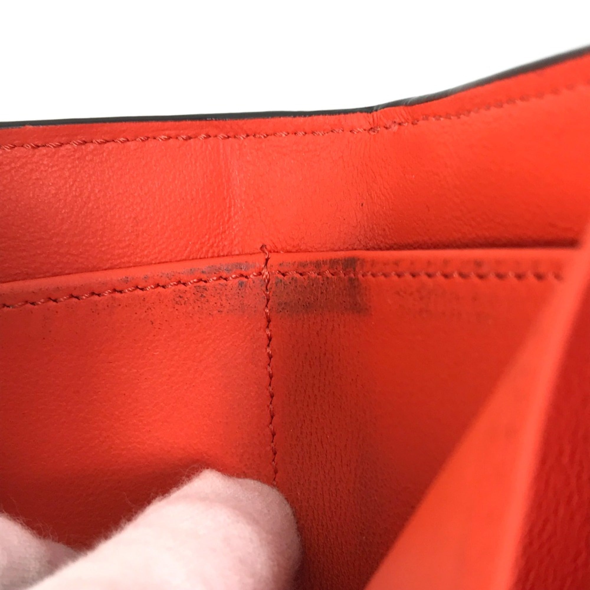 Fendi Orange Leather Wallet (Tri-Fold) (Pre-Owned)