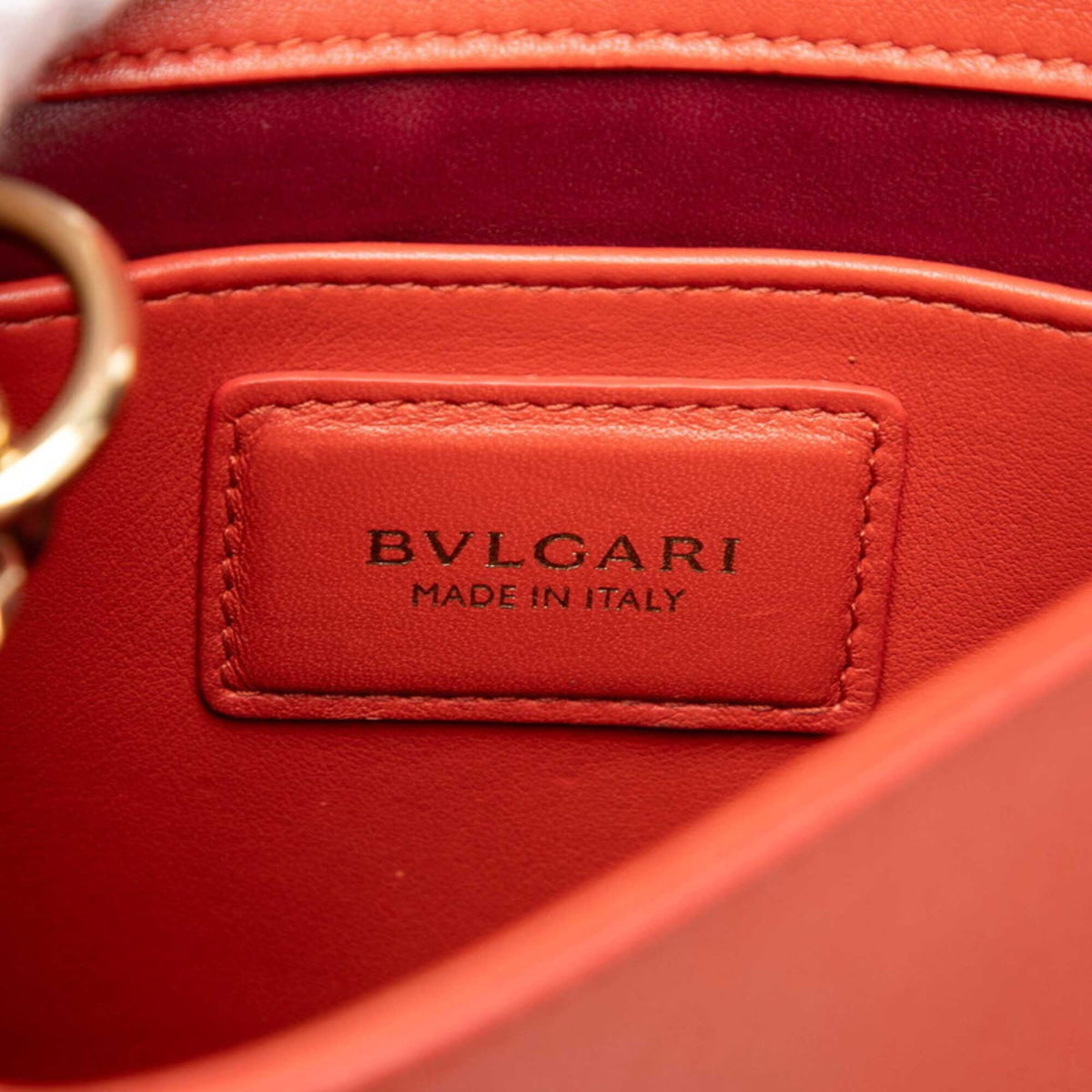 Bvlgari Orange Leather Shoulder Bag (Pre-Owned)