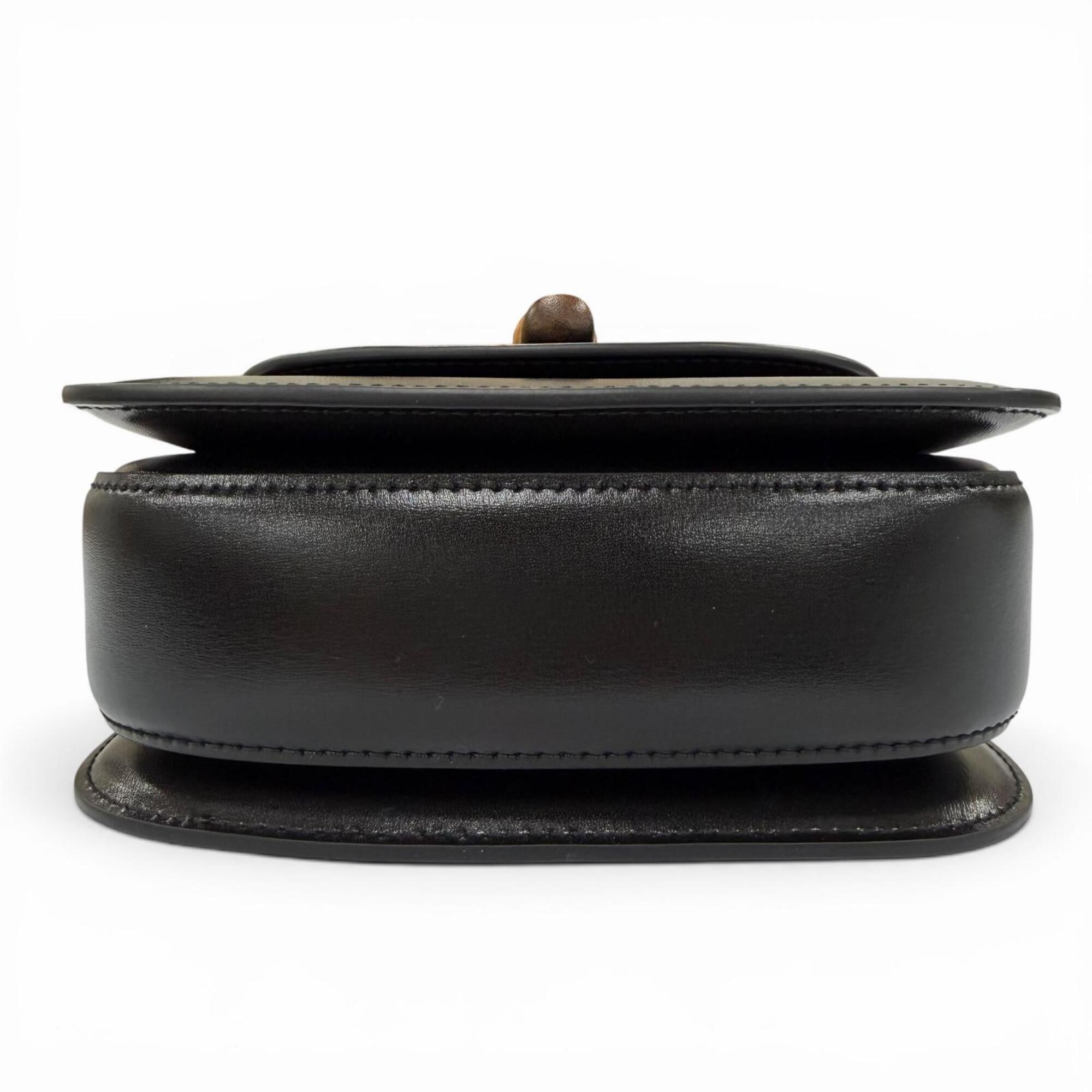 Gucci Black Leather Handbag Shoulder Bag (Pre-Owned)
