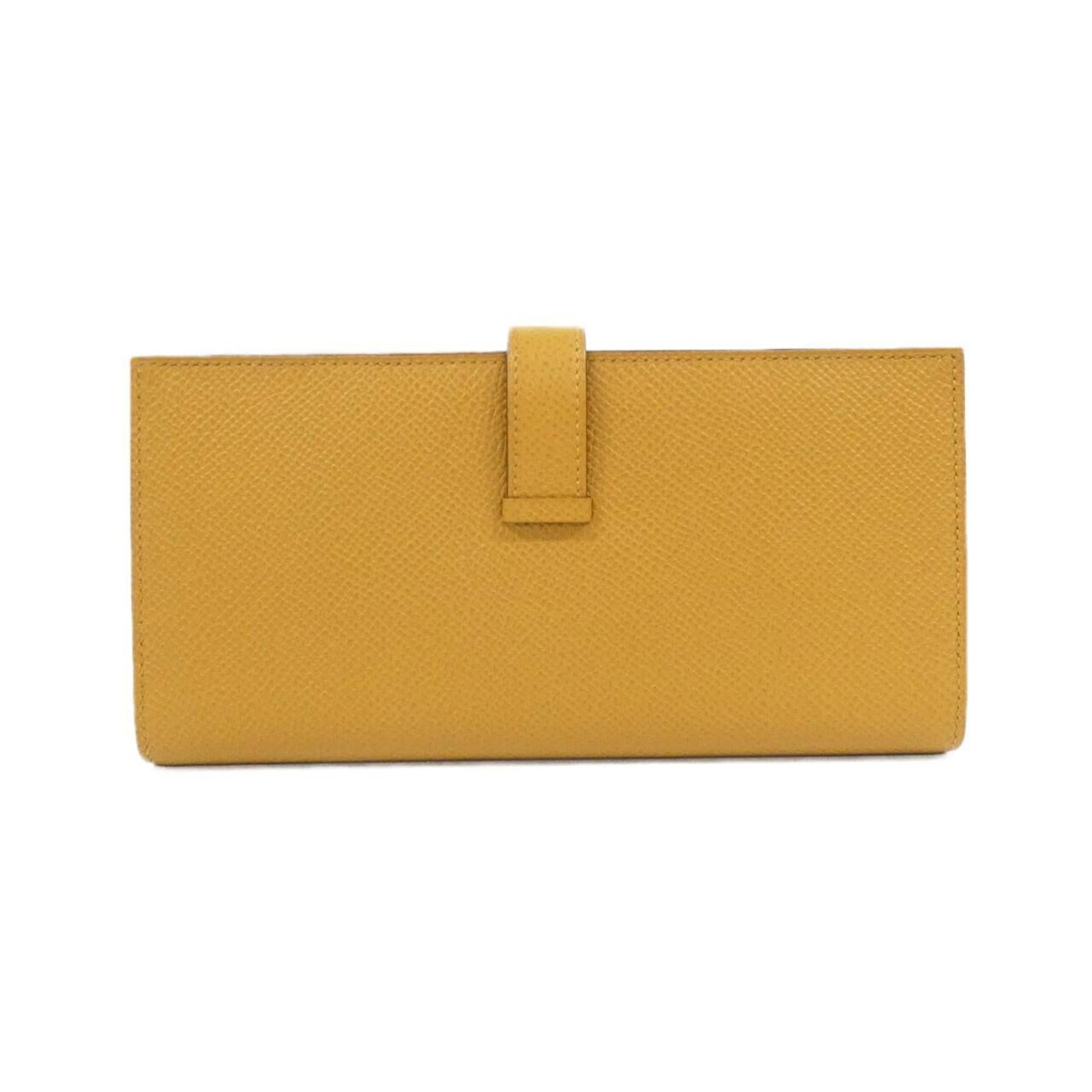 Hermes Yellow Epsom Leather Long Wallet (Bi-Fold) (Pre-Owned)
