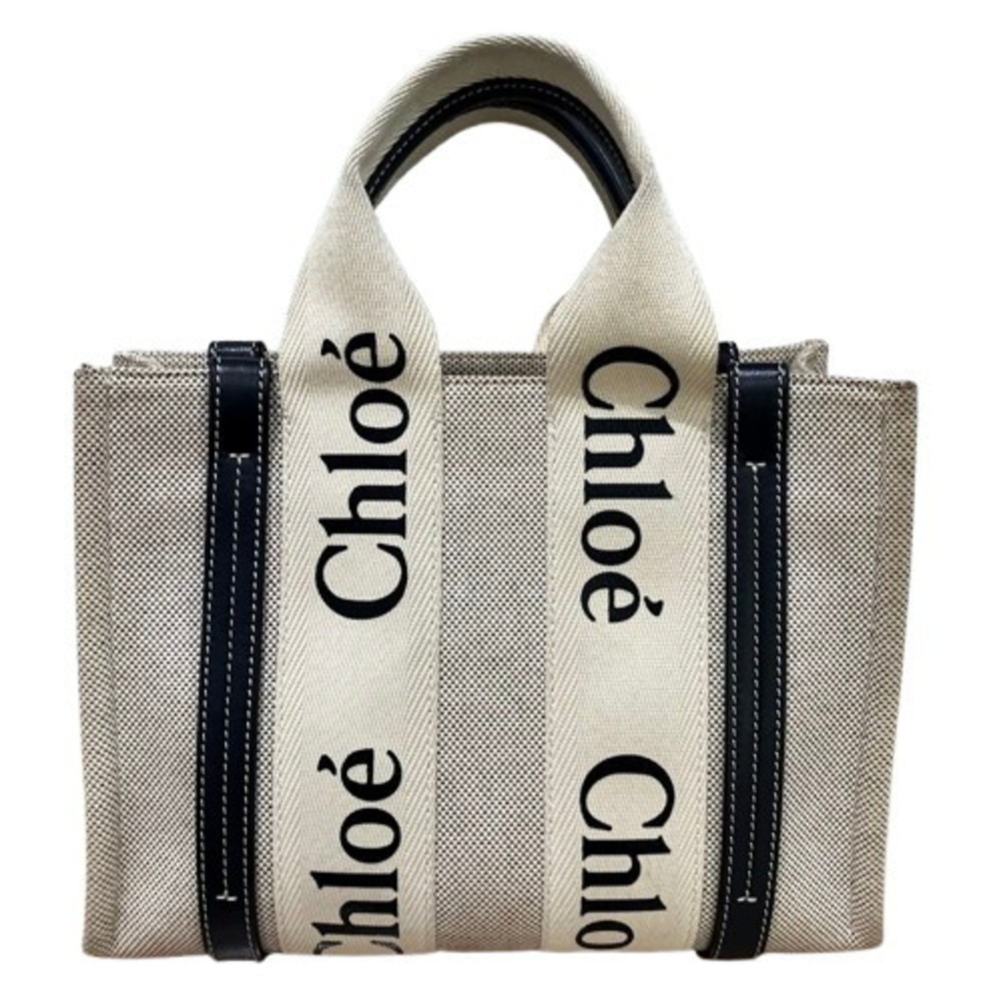Chloé Beige Canvas Handbag (Pre-Owned)