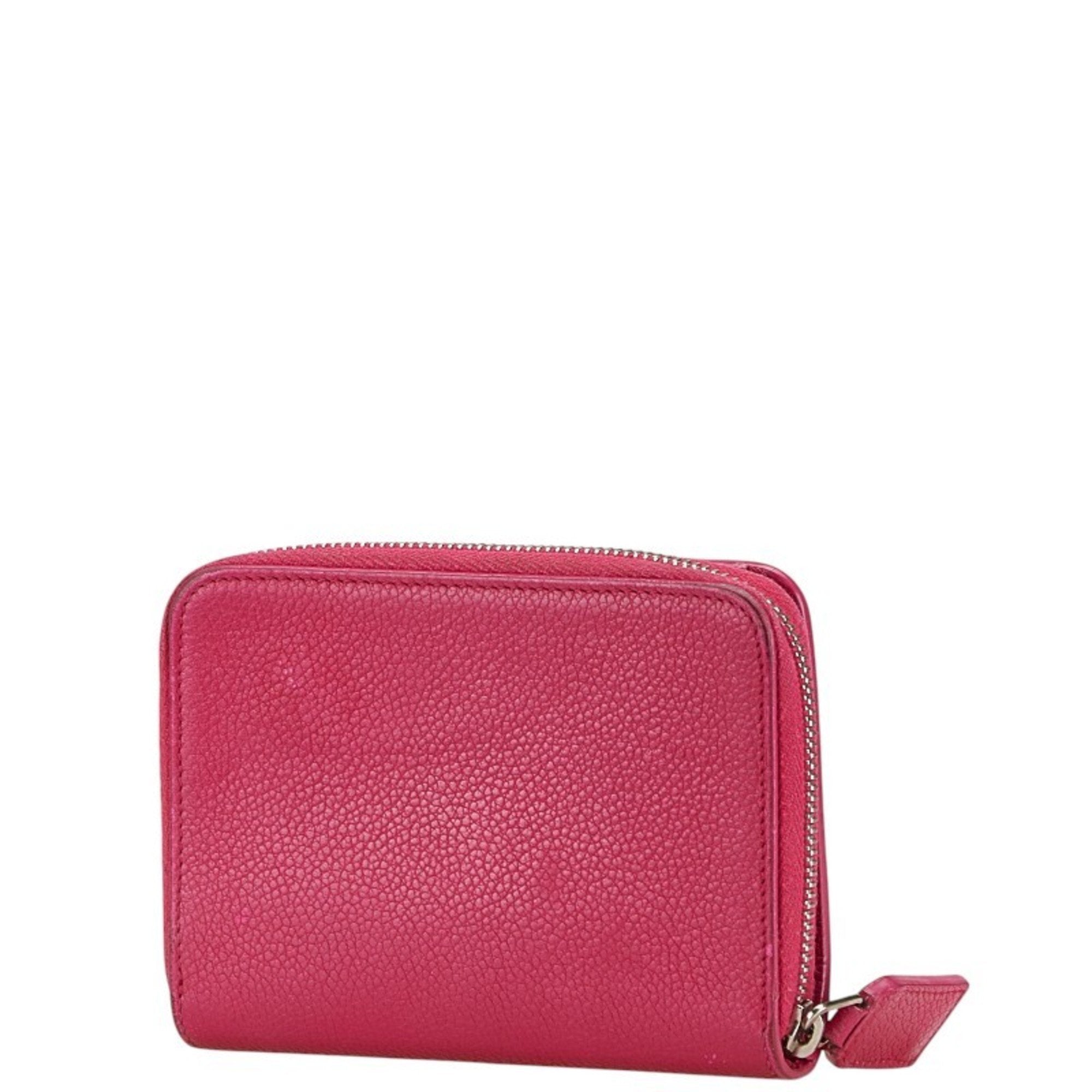 Saint Laurent Pink Leather Wallet (Bi-Fold) (Pre-Owned)