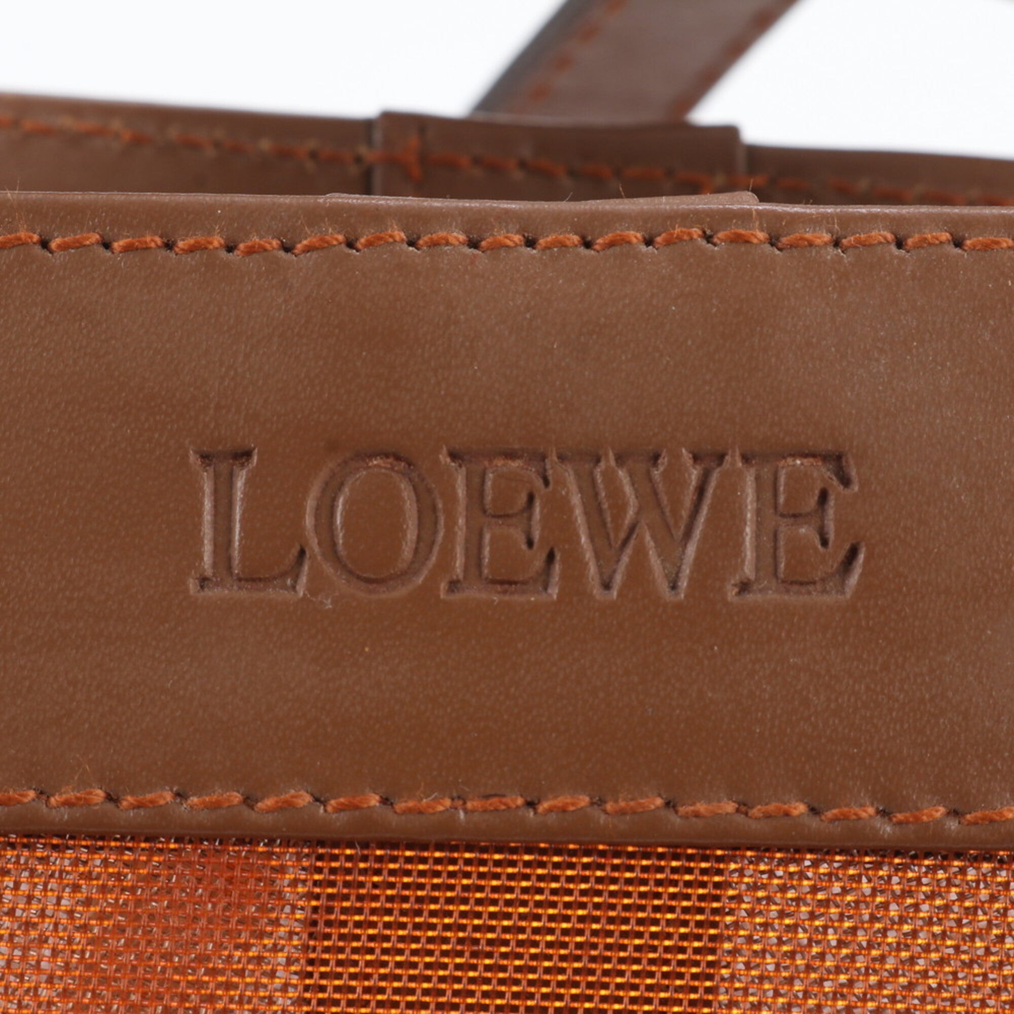 Loewe Brown Orange Leather Backpack Shoulder Bag (Pre-Owned)