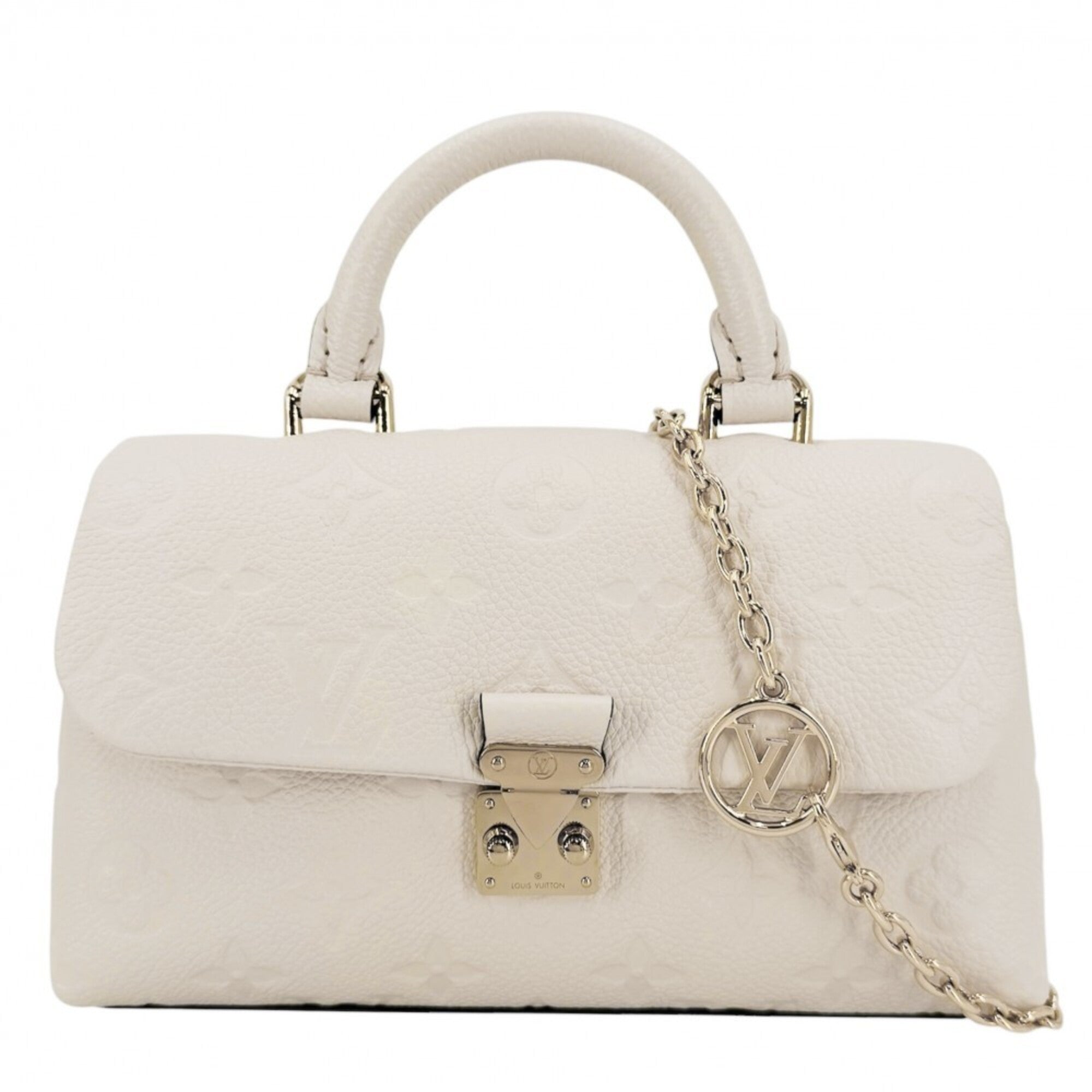 Louis Vuitton Cream Monogram Empreinte Handbag Shoulder Bag (Pre-Owned)