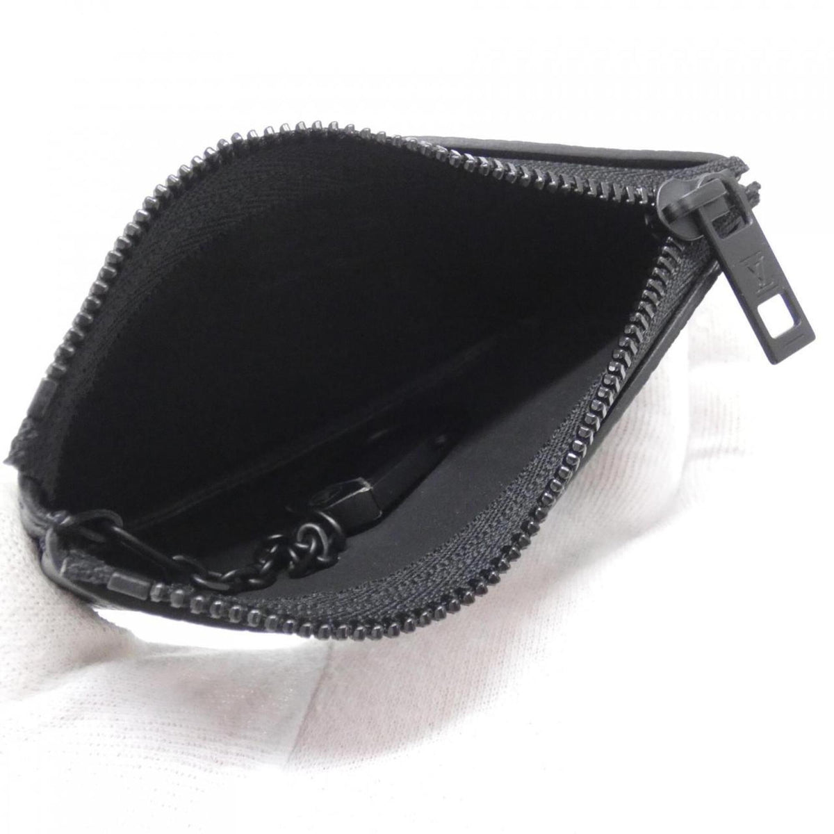 Louis Vuitton Black Leather Coin Purse/Coin Case (Pre-Owned)