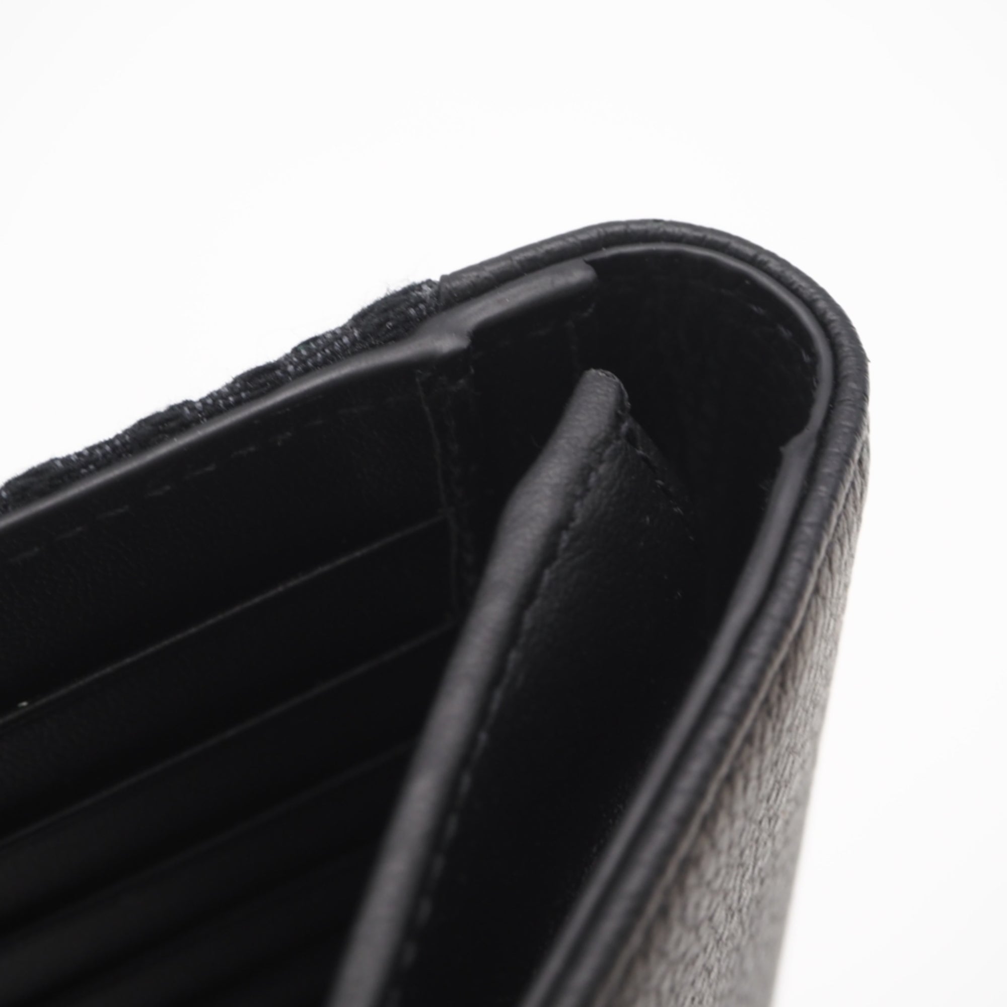Christian Dior Black Jacquard Long Wallet (Bi-Fold) (Pre-Owned)
