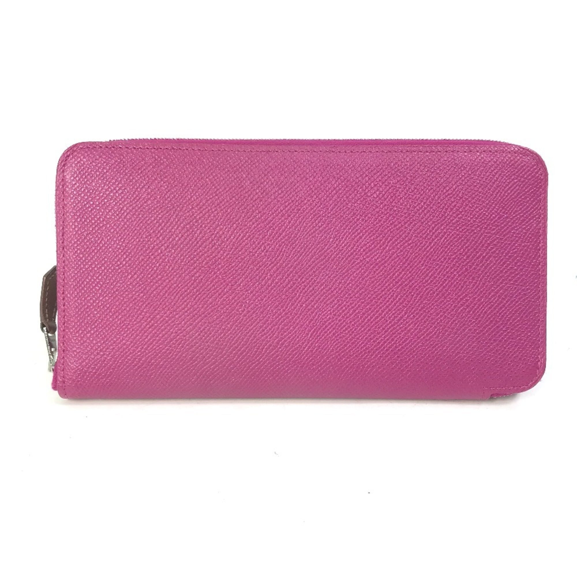 Hermes Silk'in Purple Tosca Epsom Leather Long Wallet (Bi-Fold) (Pre-Owned)