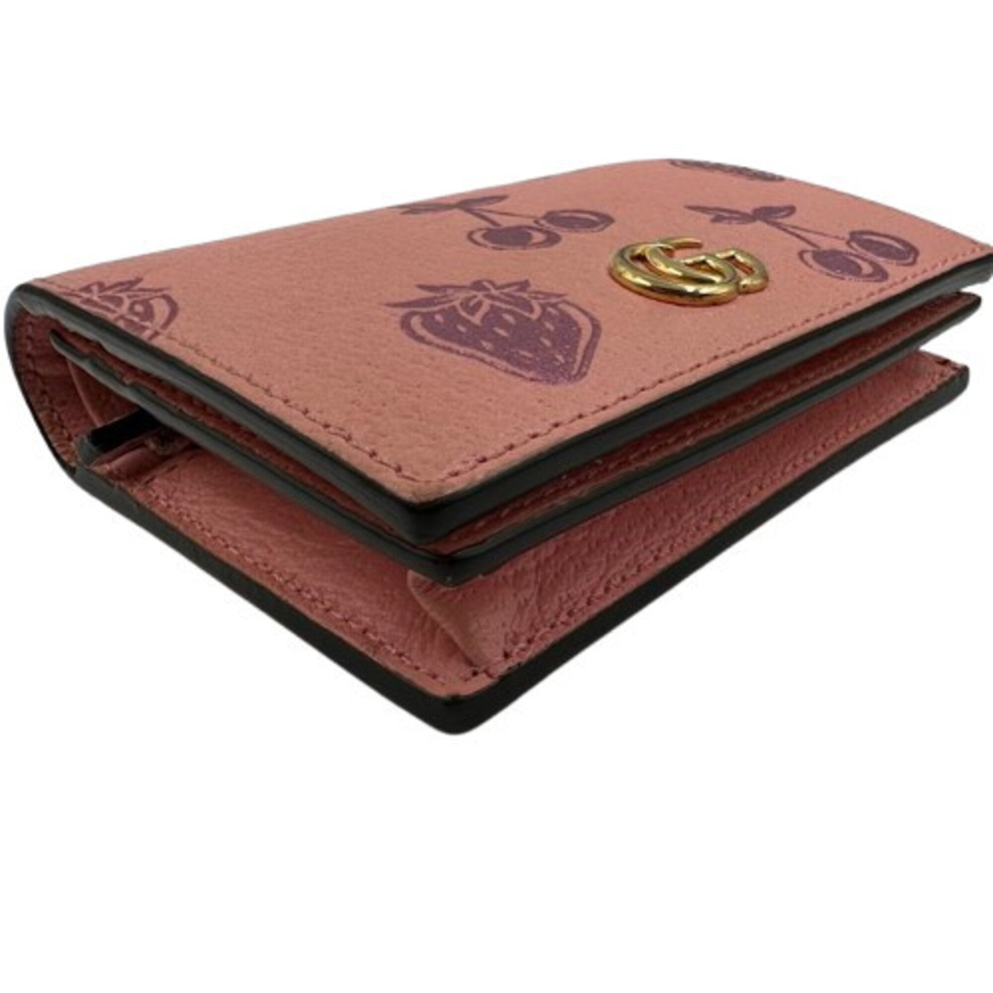 Gucci Pink Leather Card Wallet (Pre-Owned)