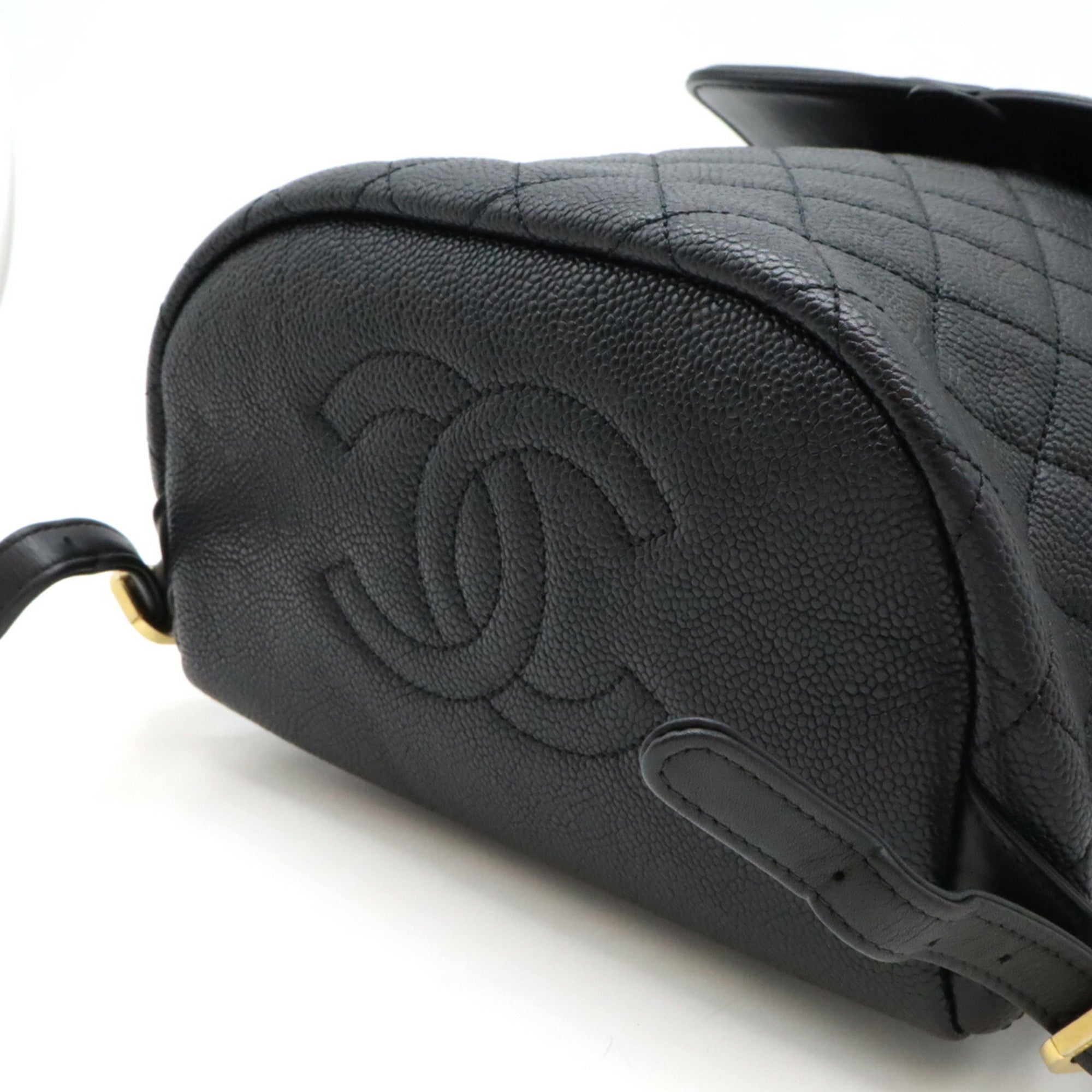 Chanel Caviar Skin Black Caviar Leather Backpack (Pre-Owned)
