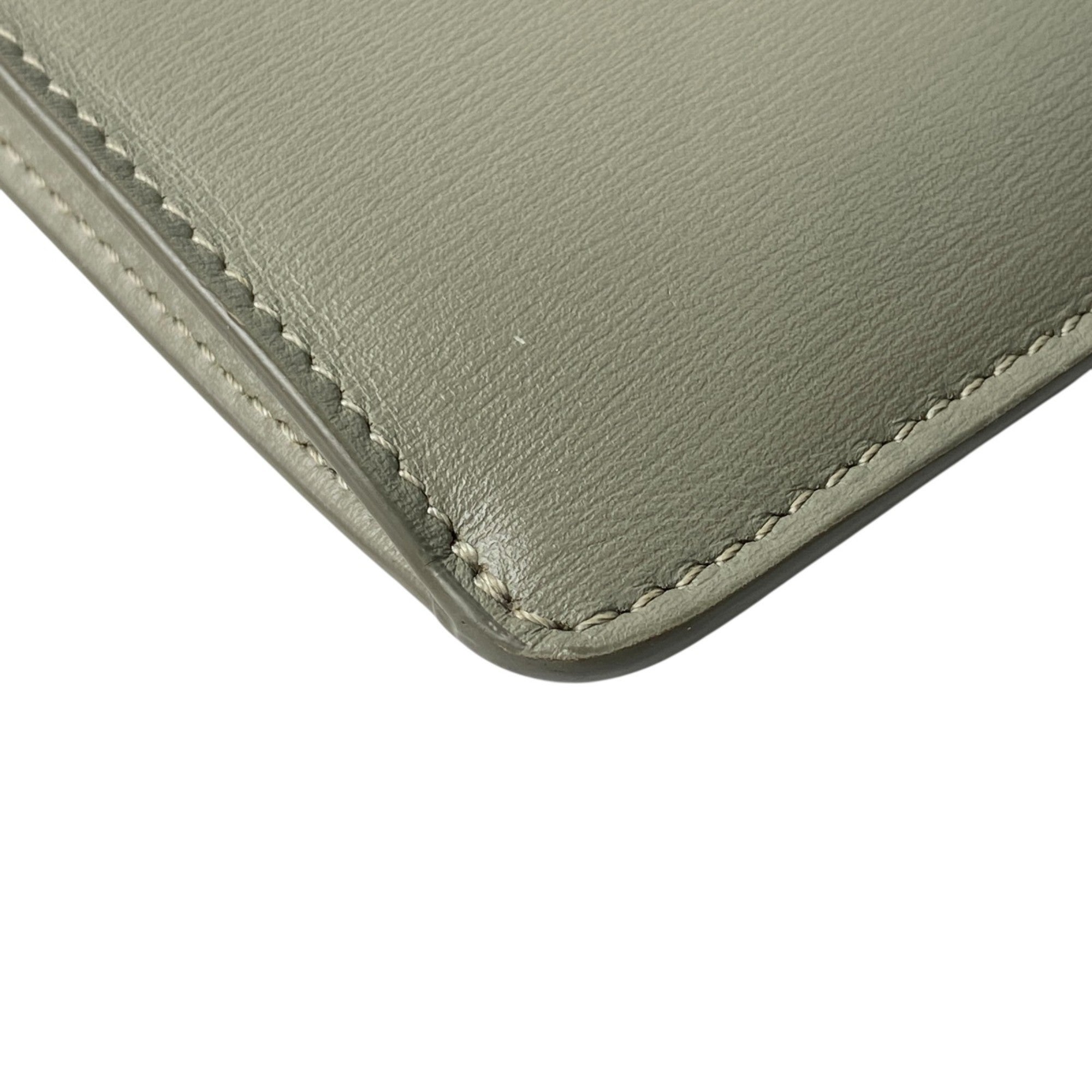 Celine Gray Khaki Leather Phone Wallet (Pre-Owned)