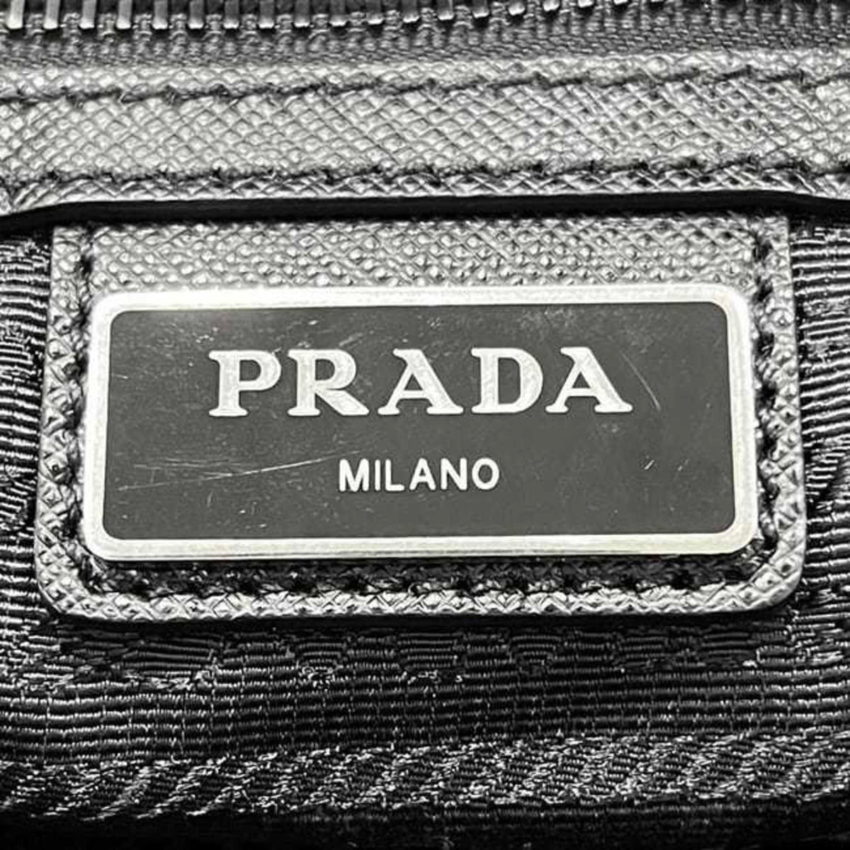 Prada Black Nero Nylon Leather Tote Bag (Pre-Owned)