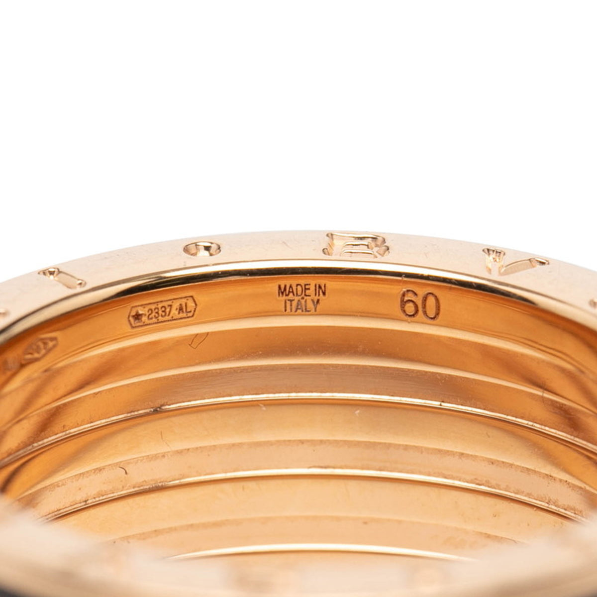 Bvlgari B.Zero1 Pink Gold Black Pink Gold (18K) Ceramic Band Ring (Pre-Owned)