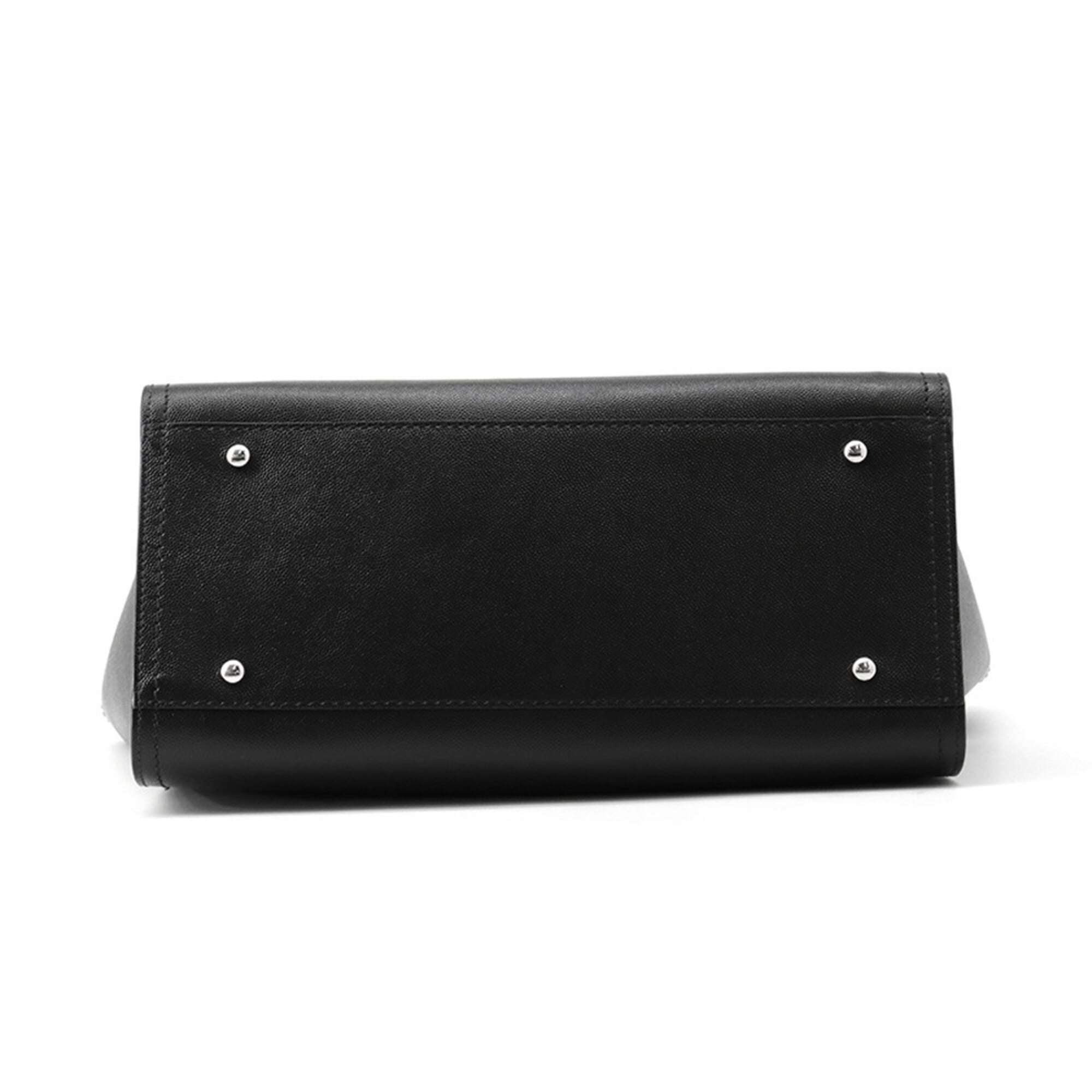 Chanel Black Grained Calfskin Handbag Shopping Bag Tote Bag (Pre-Owned)