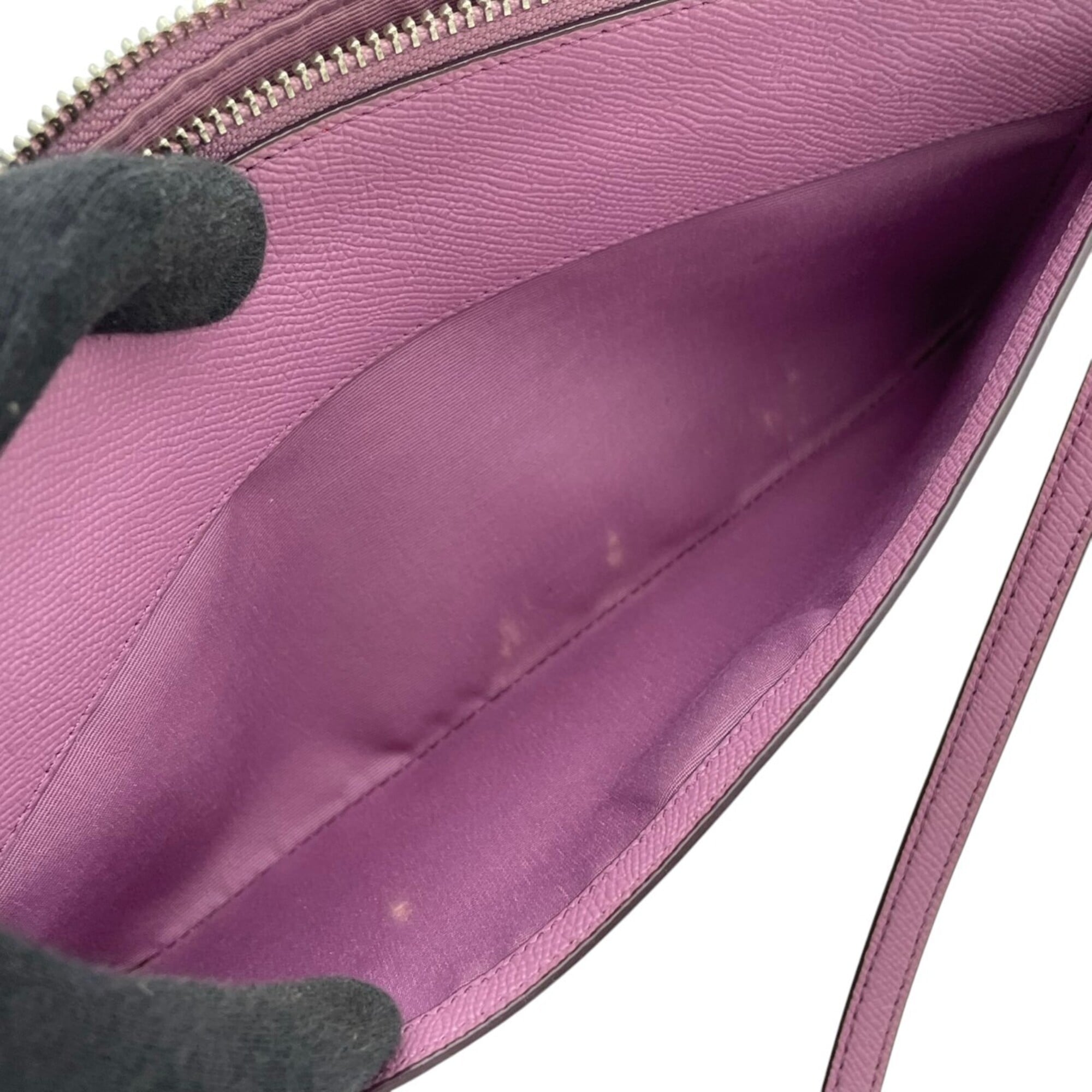 Coach Light Purple Leather Canvas Shoulder Bag (Pre-Owned)