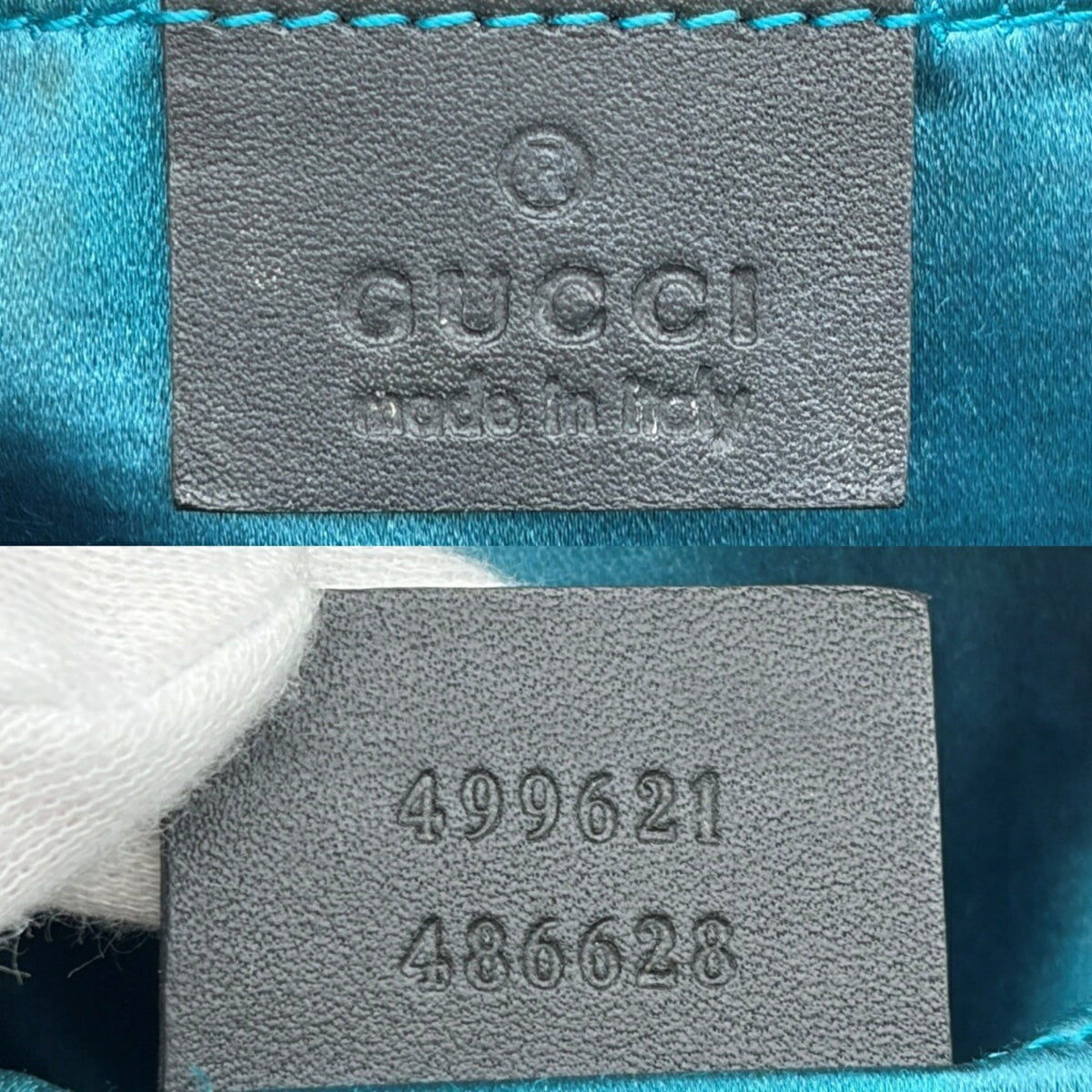 Gucci Black Red Color Suede Leather Shoulder Bag (Pre-Owned)