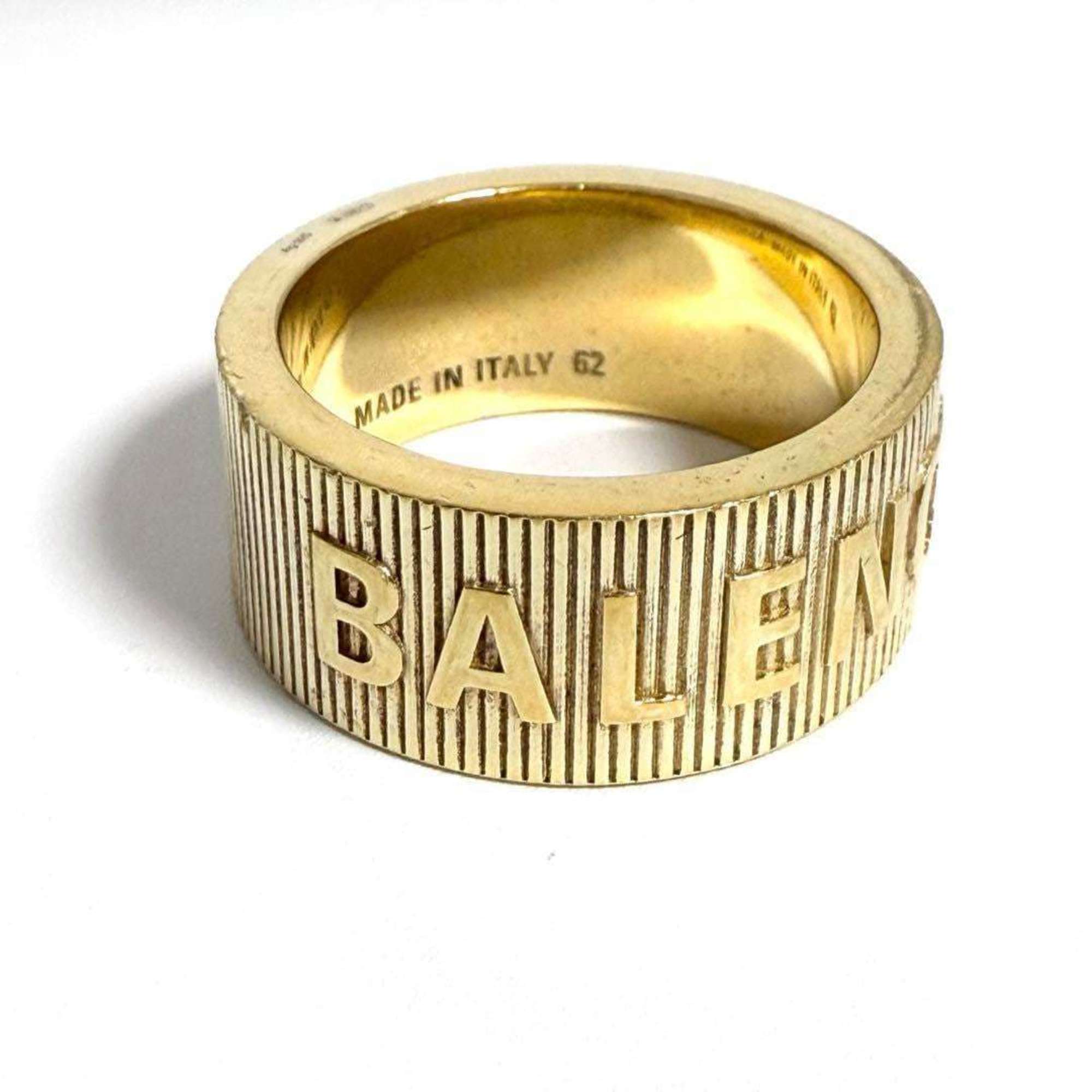 Balenciaga Gold Silver 925 Band Ring (Pre-Owned)