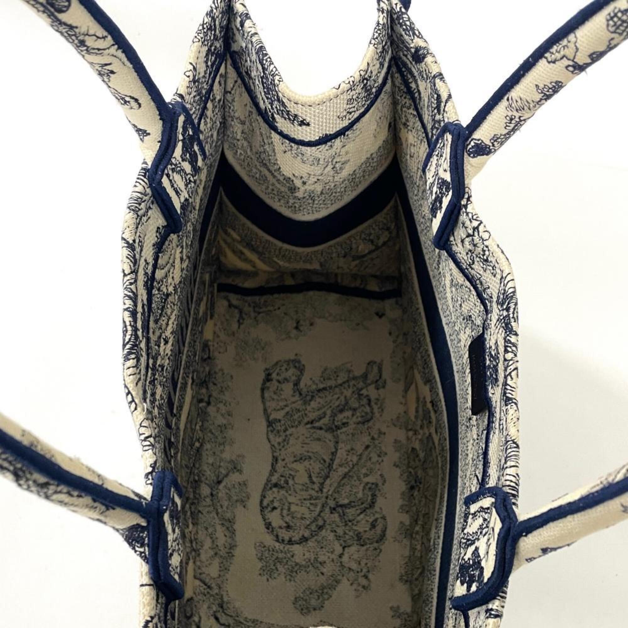 Christian Dior Navy Canvas Tote Bag (Pre-Owned)