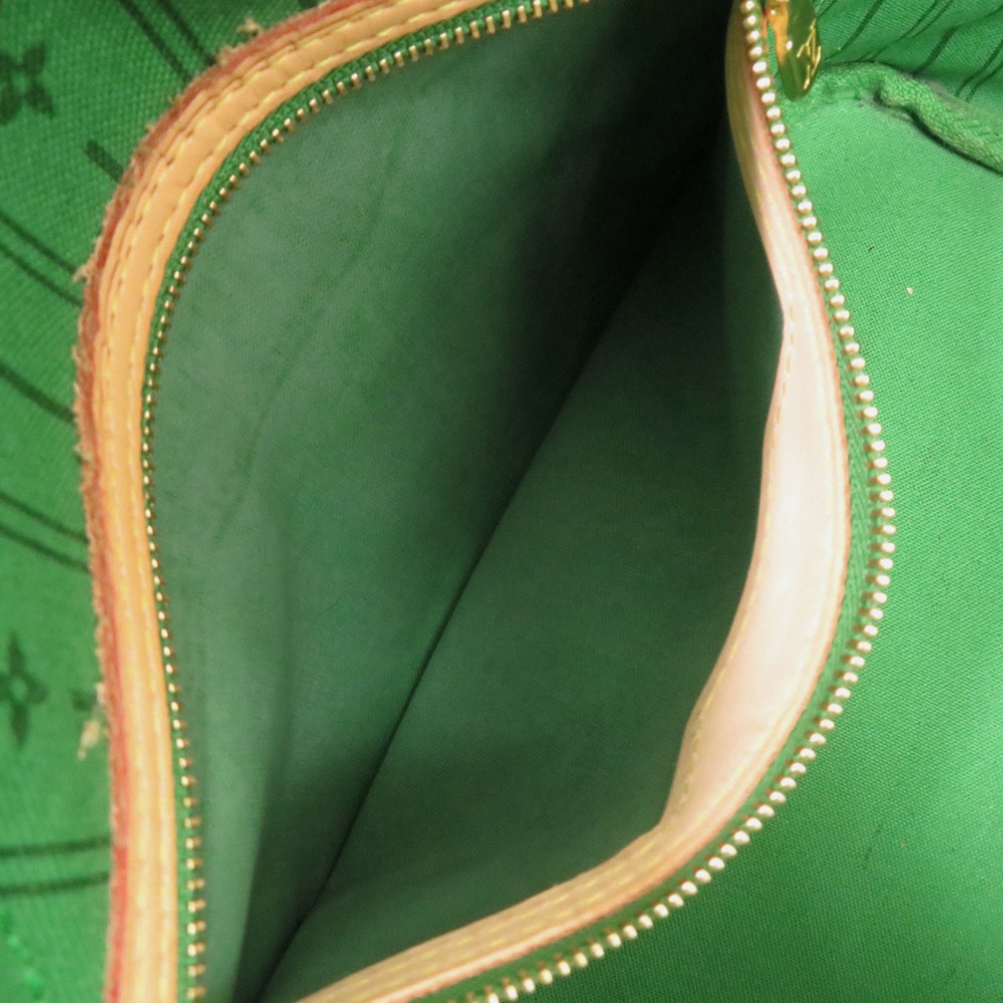 Louis Vuitton Brown Green Monogram Monogram Handbag Tote Bag (Pre-Owned)