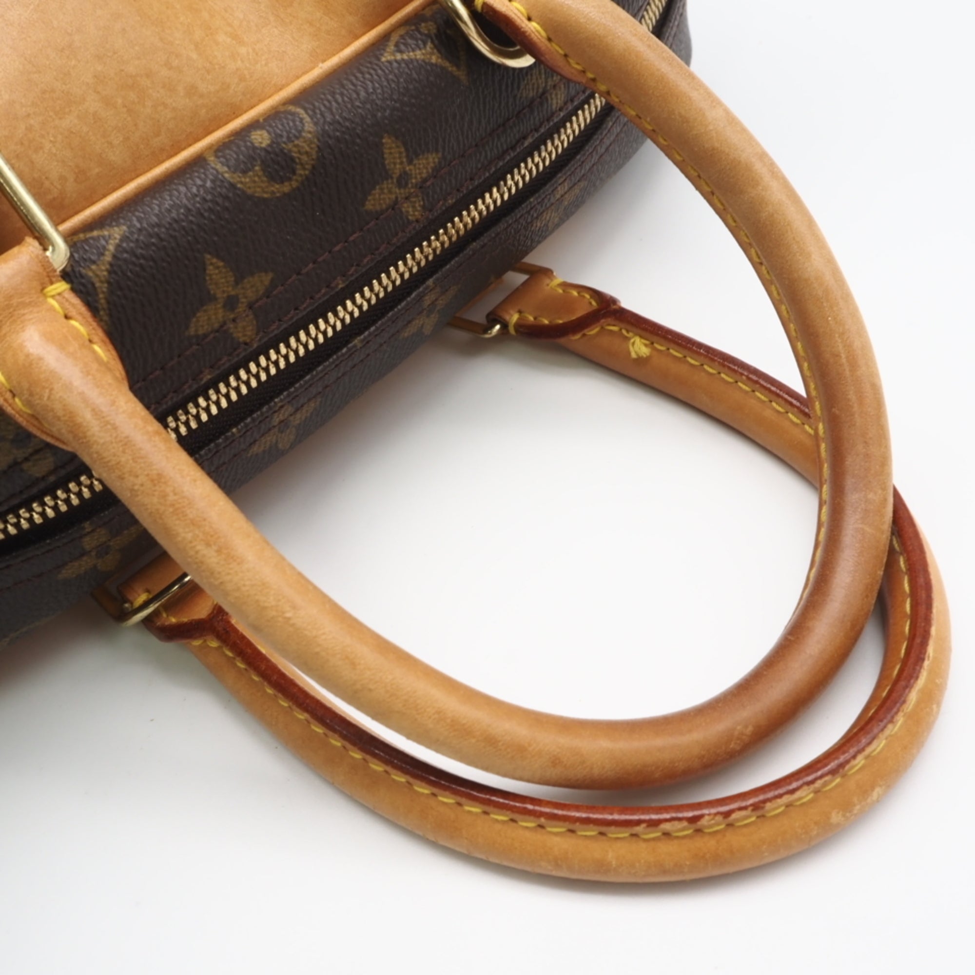 Louis Vuitton Monogram Beige Brown Monogram Handbag (Pre-Owned)