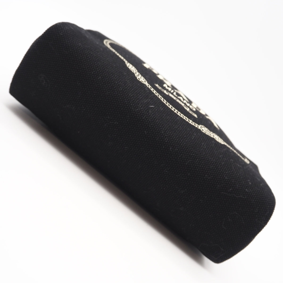 Prada Black Nero White Canvas Pouch (Pre-Owned)