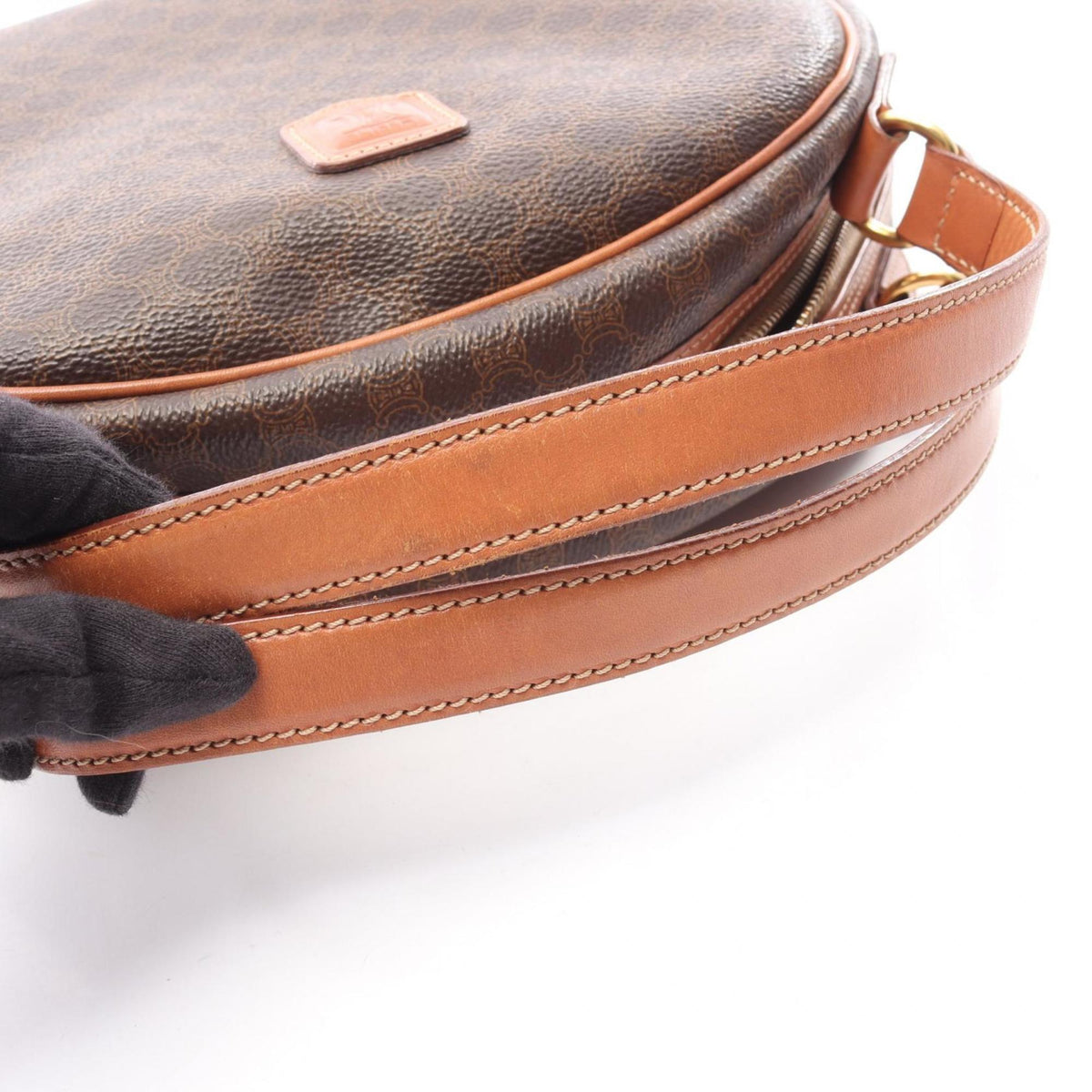 Celine Brown Coated Canvas Leather Handbag (Pre-Owned)