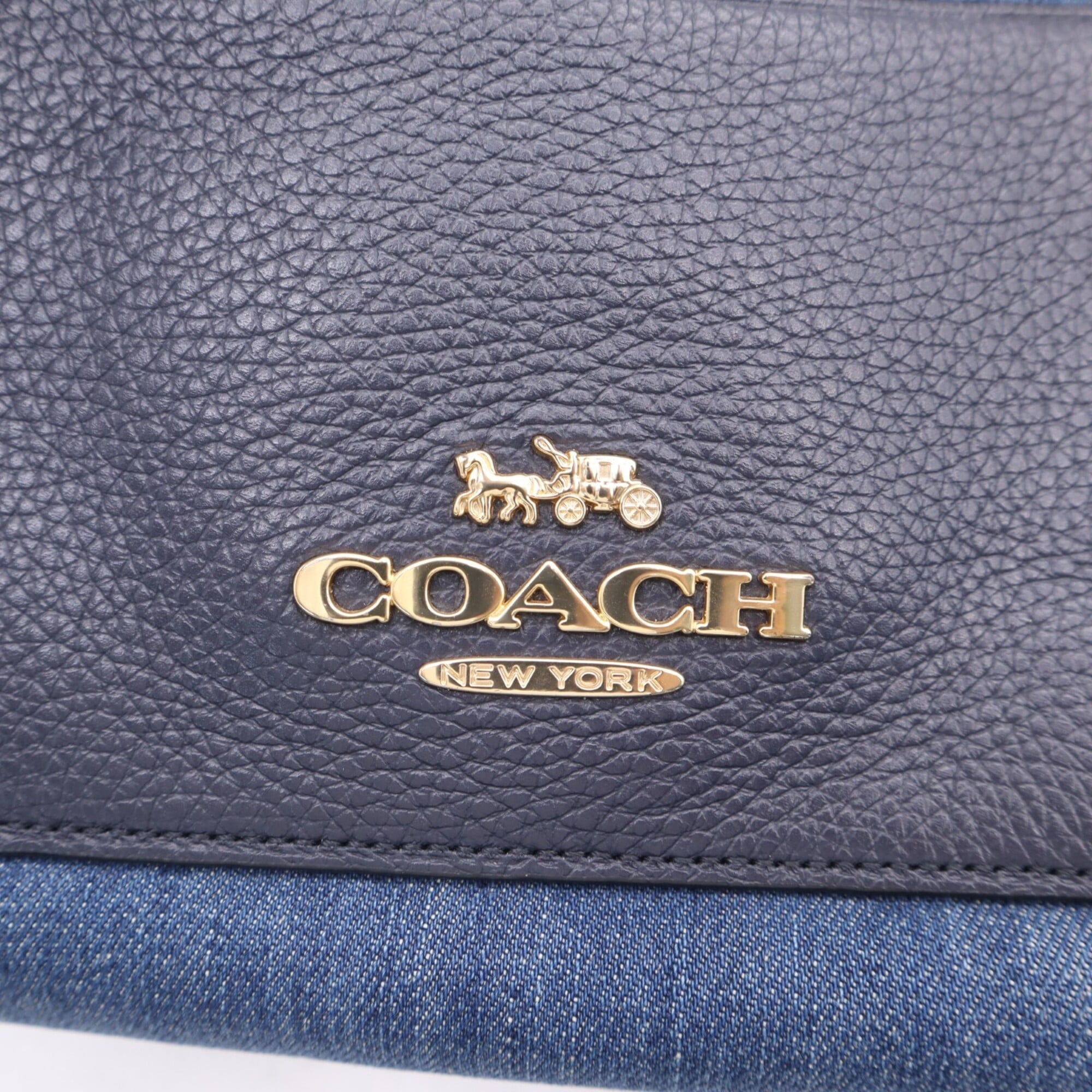 Coach Blue Denim Handbag (Pre-Owned)