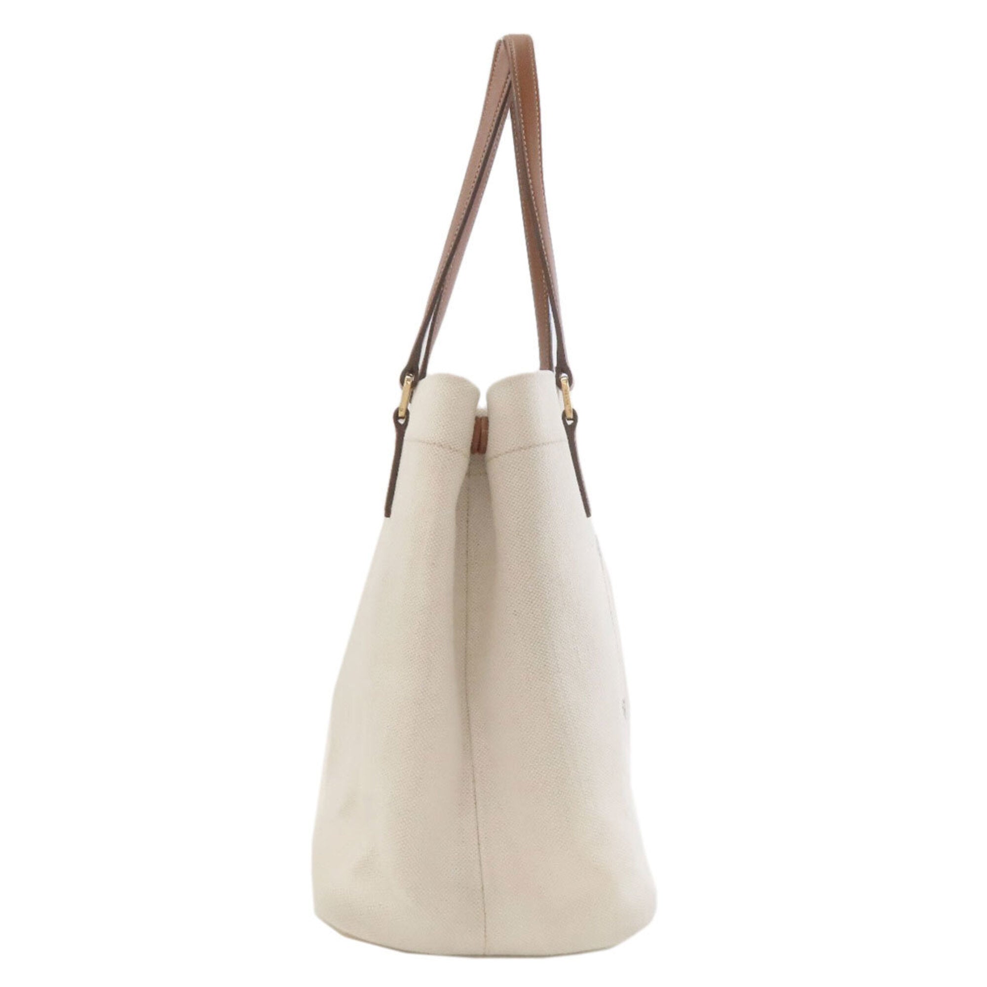 Prada White Canvas Tote Bag (Pre-Owned)