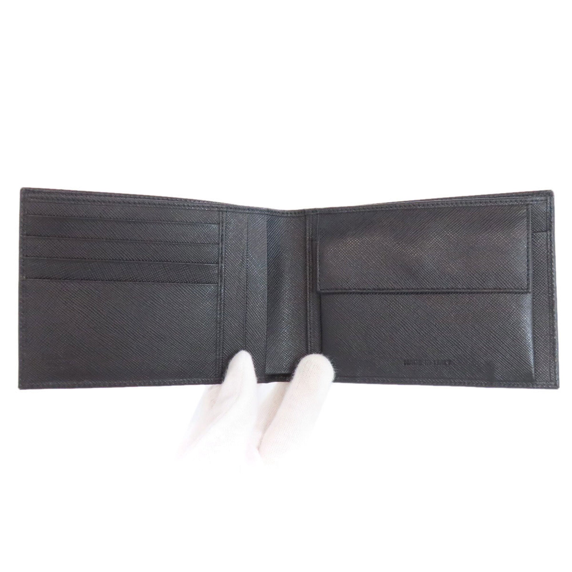 Prada Black Leather Wallet (Bi-Fold) (Pre-Owned)