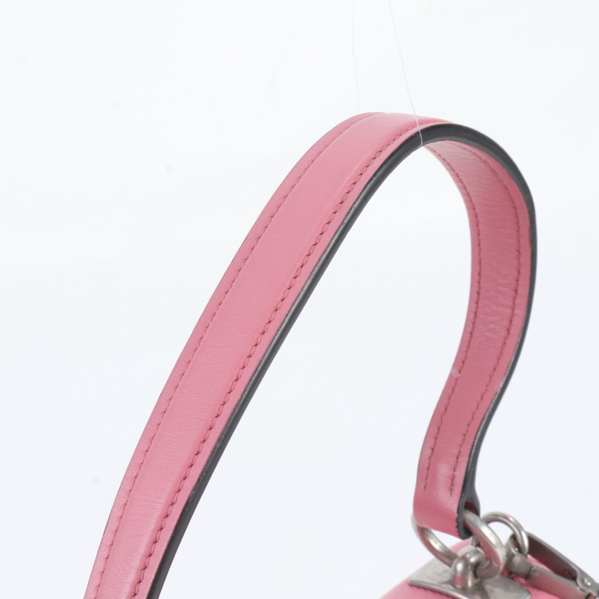 Prada Pink Leather Handbag Shoulder Bag Tote Bag (Pre-Owned)