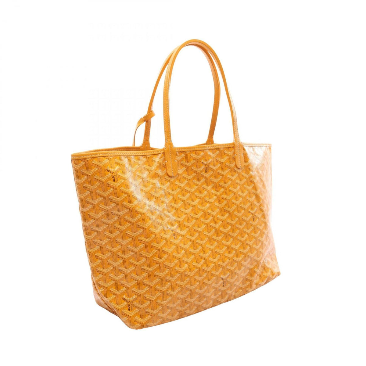 Goyard Brown White Yellow Coated Canvas Leather Handbag Tote Bag (Pre-Owned)