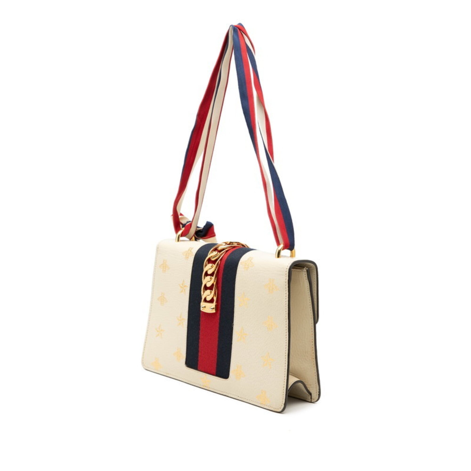 Gucci Ivory Multi-Color Leather Shoulder Bag (Pre-Owned)