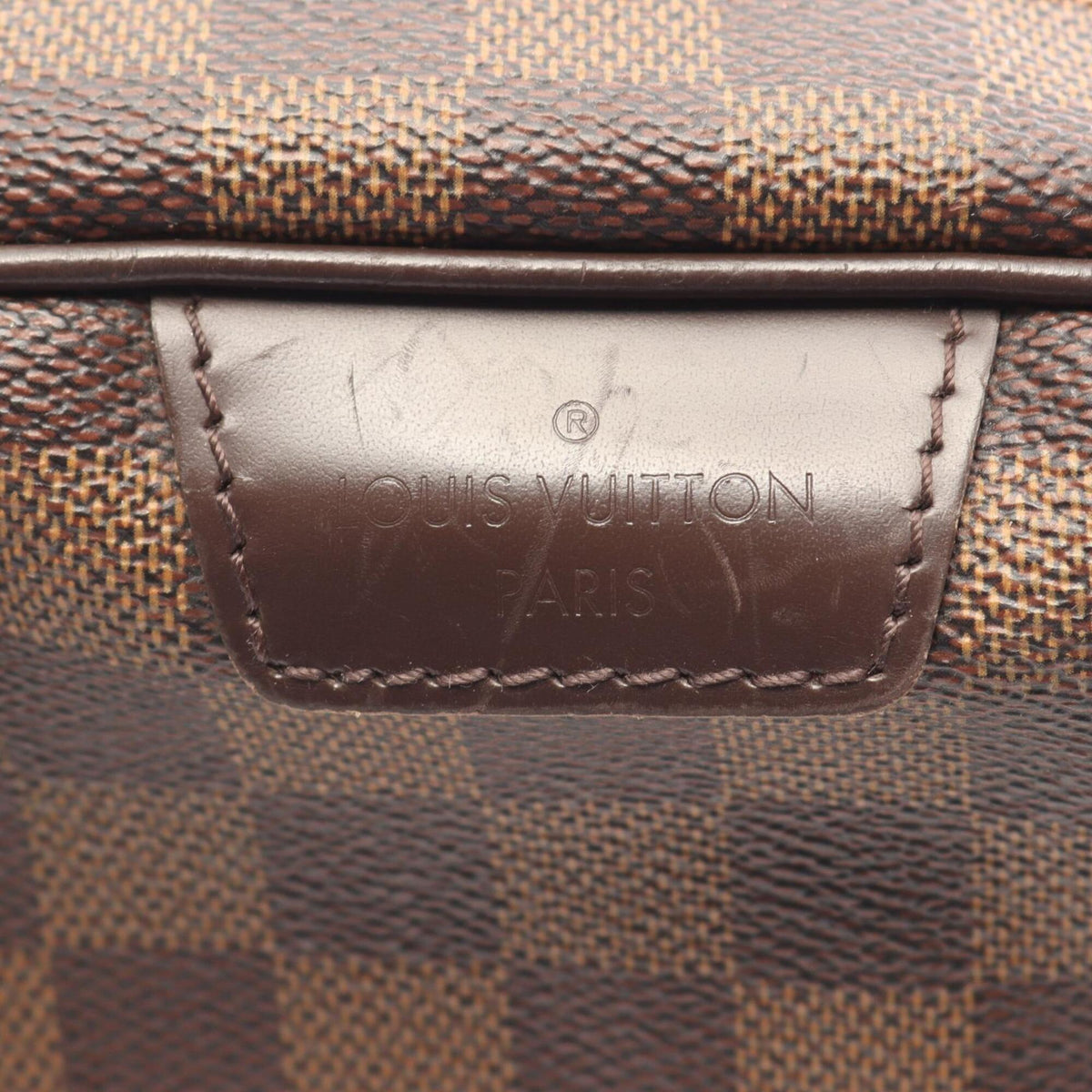 Louis Vuitton Brown Ebene Coated Canvas Leather Handbag Shoulder Bag (Pre-Owned)