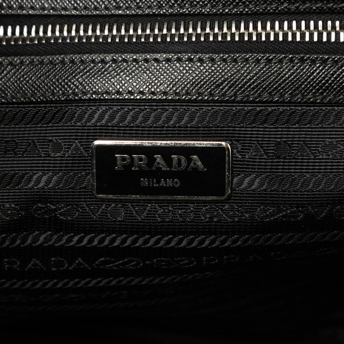 Prada Black Leather Briefcase Handbag (Pre-Owned)