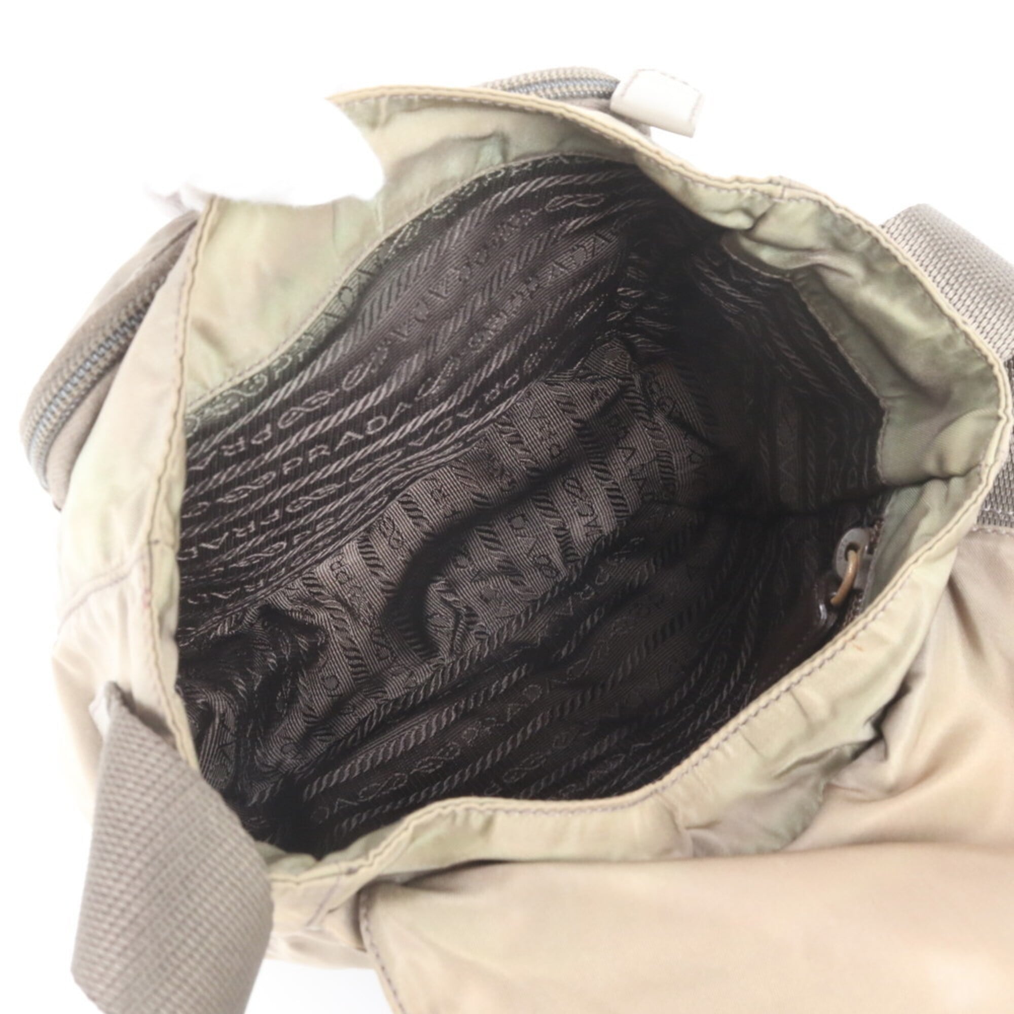Prada Khaki Messenger Bag Shoulder Bag (Pre-Owned)