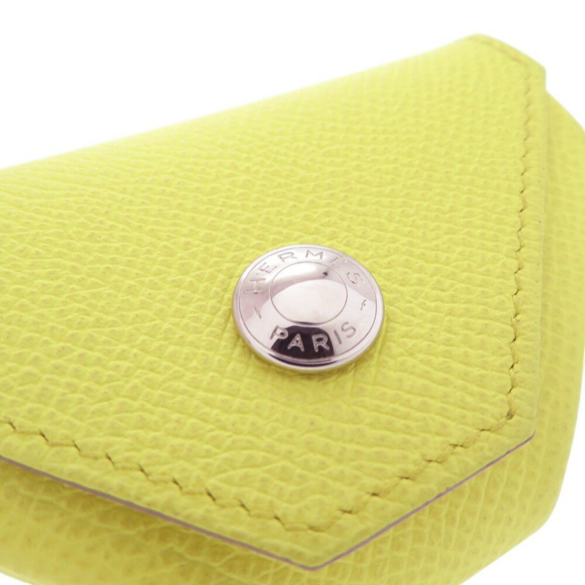 Hermes Lime Epsom Leather Coin Purse/Coin Case (Pre-Owned)