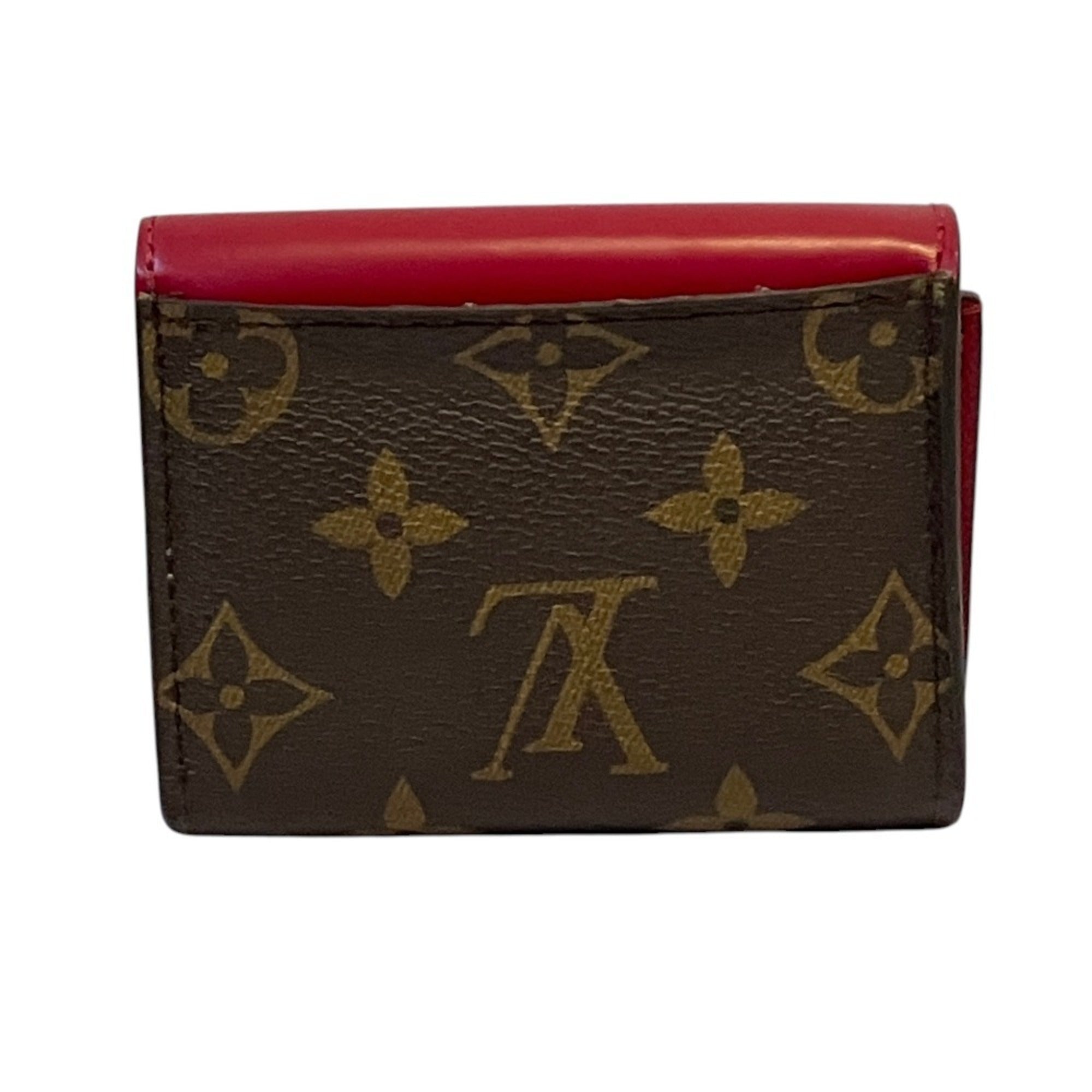 Louis Vuitton Brown Fuchsia Monogram Leather Wallet (Bi-Fold) (Pre-Owned)
