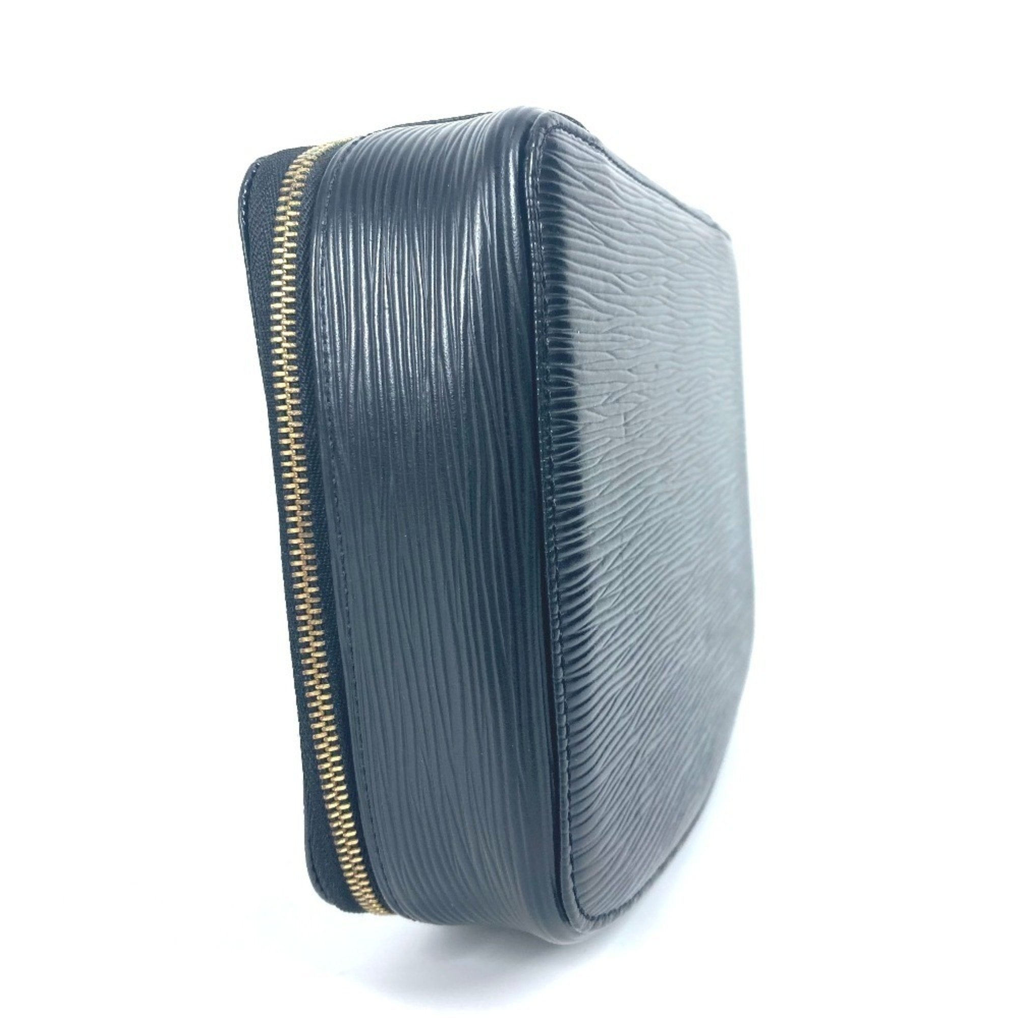 Hermes Black Leather Pouch (Pre-Owned)