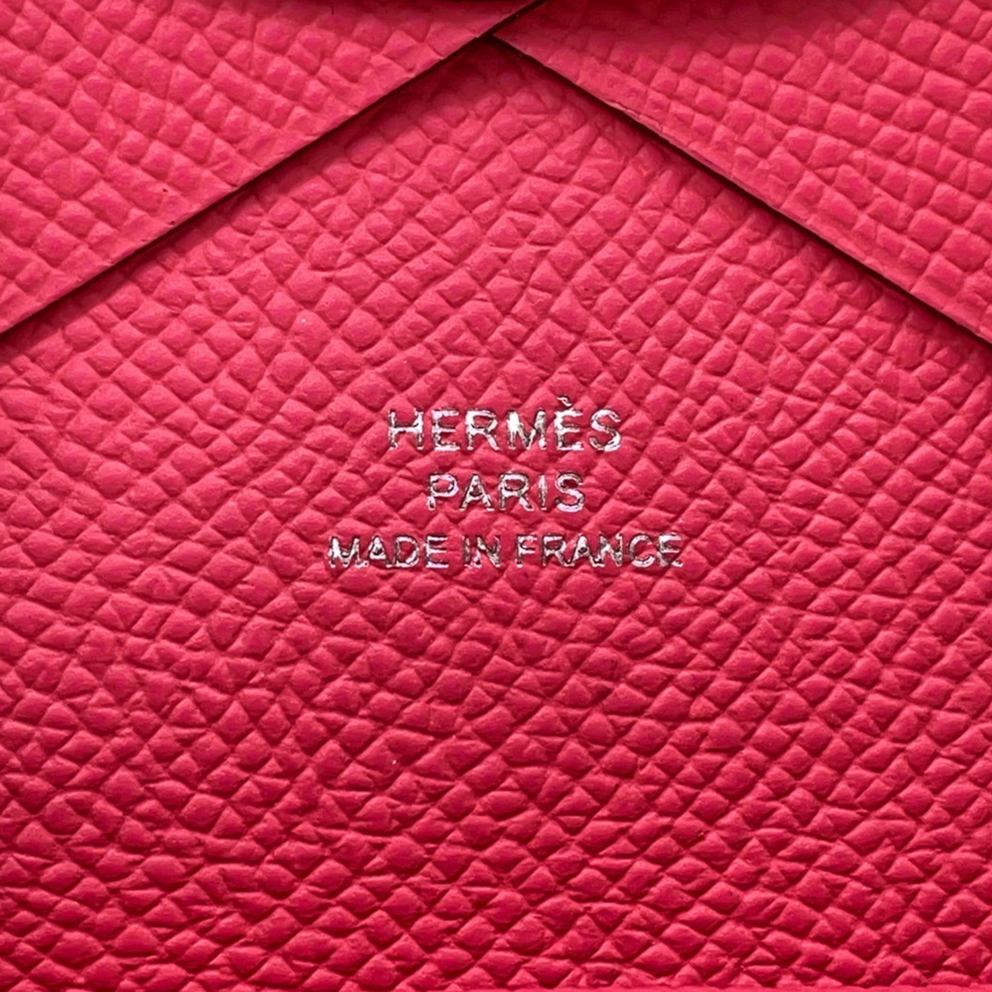 Hermes Pink Epsom Leather Coin Purse/Coin Case (Pre-Owned)