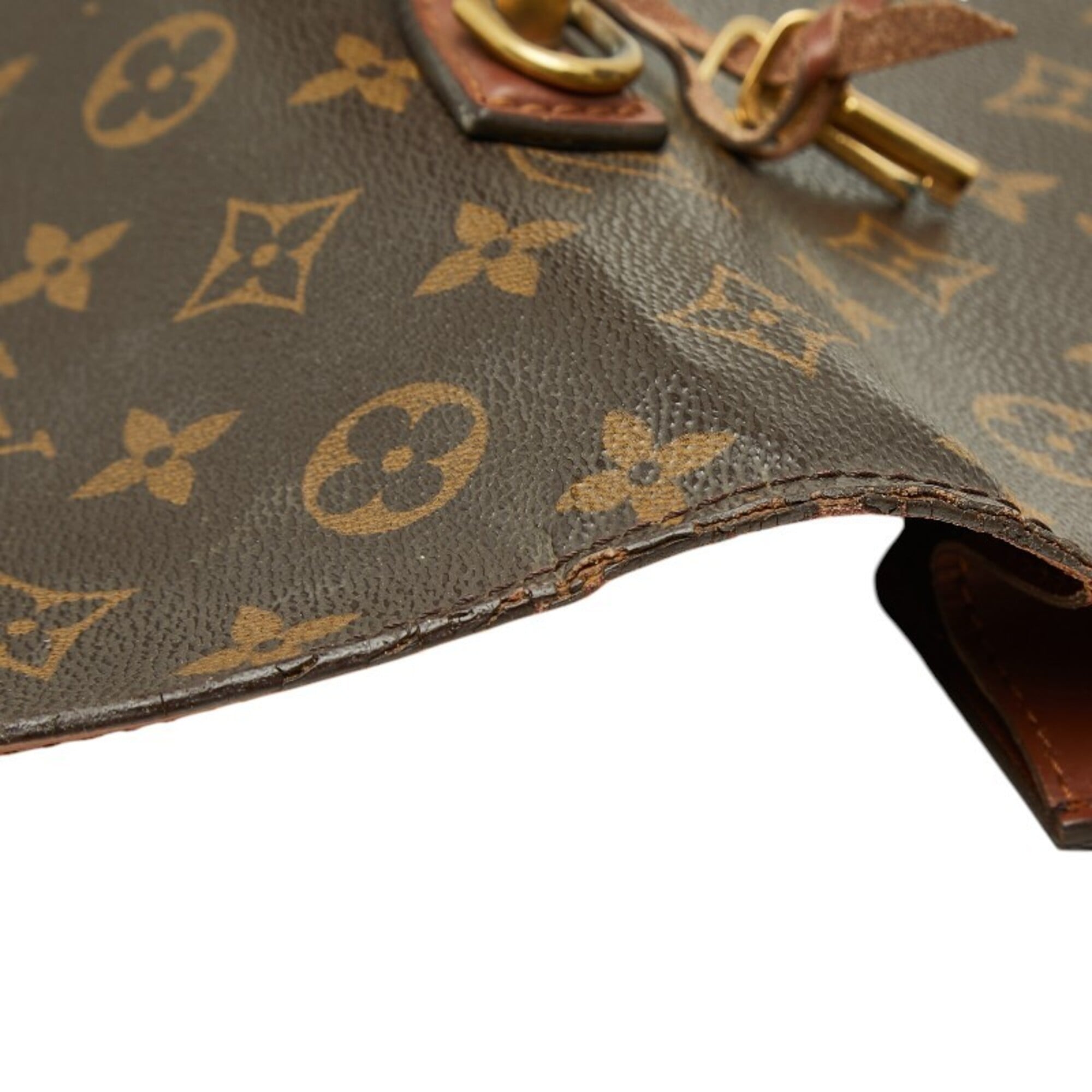 Louis Vuitton Brown Pvc Leather Handbag Shoulder Bag (Pre-Owned)