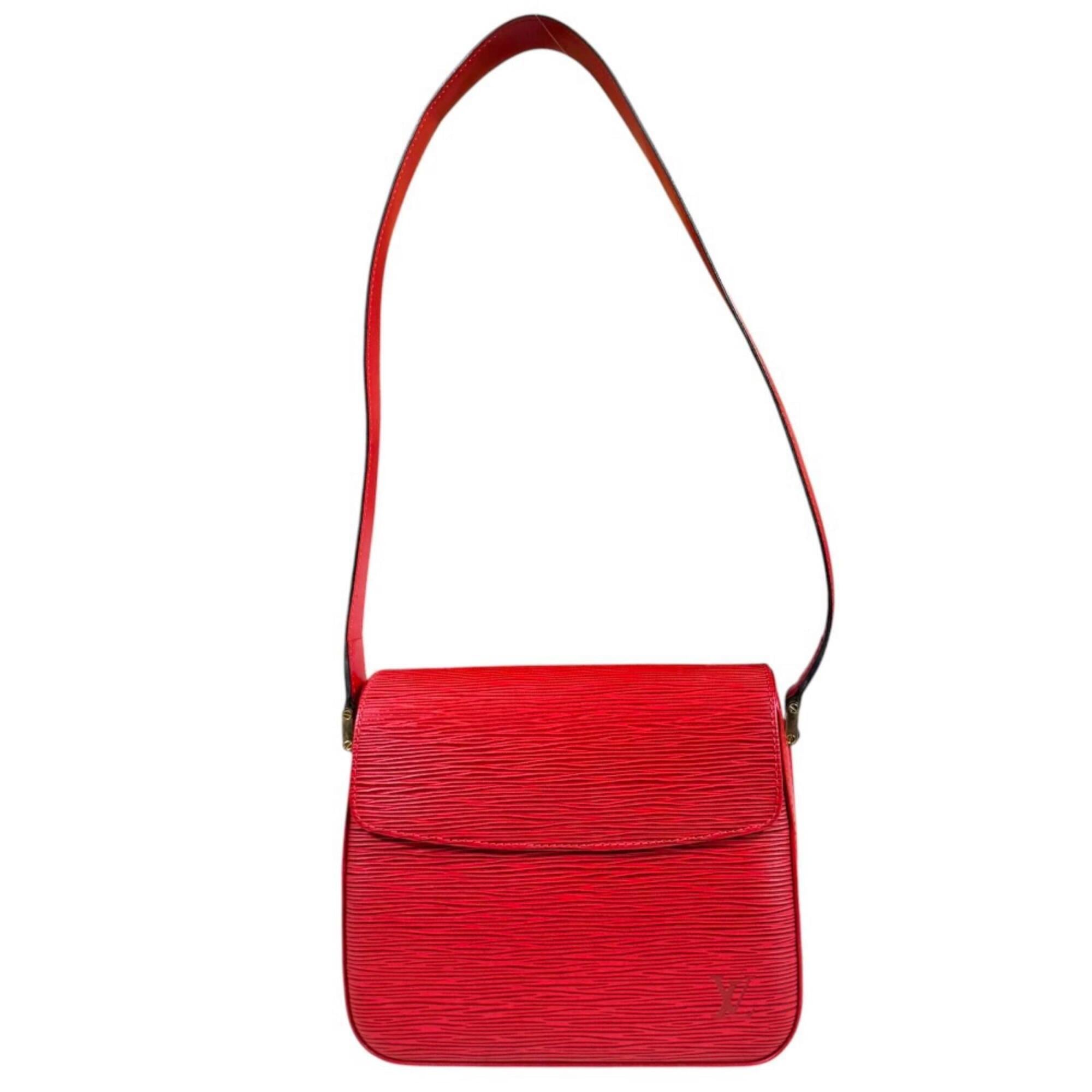Louis Vuitton Red Color Epi Leather Shoulder Bag (Pre-Owned)