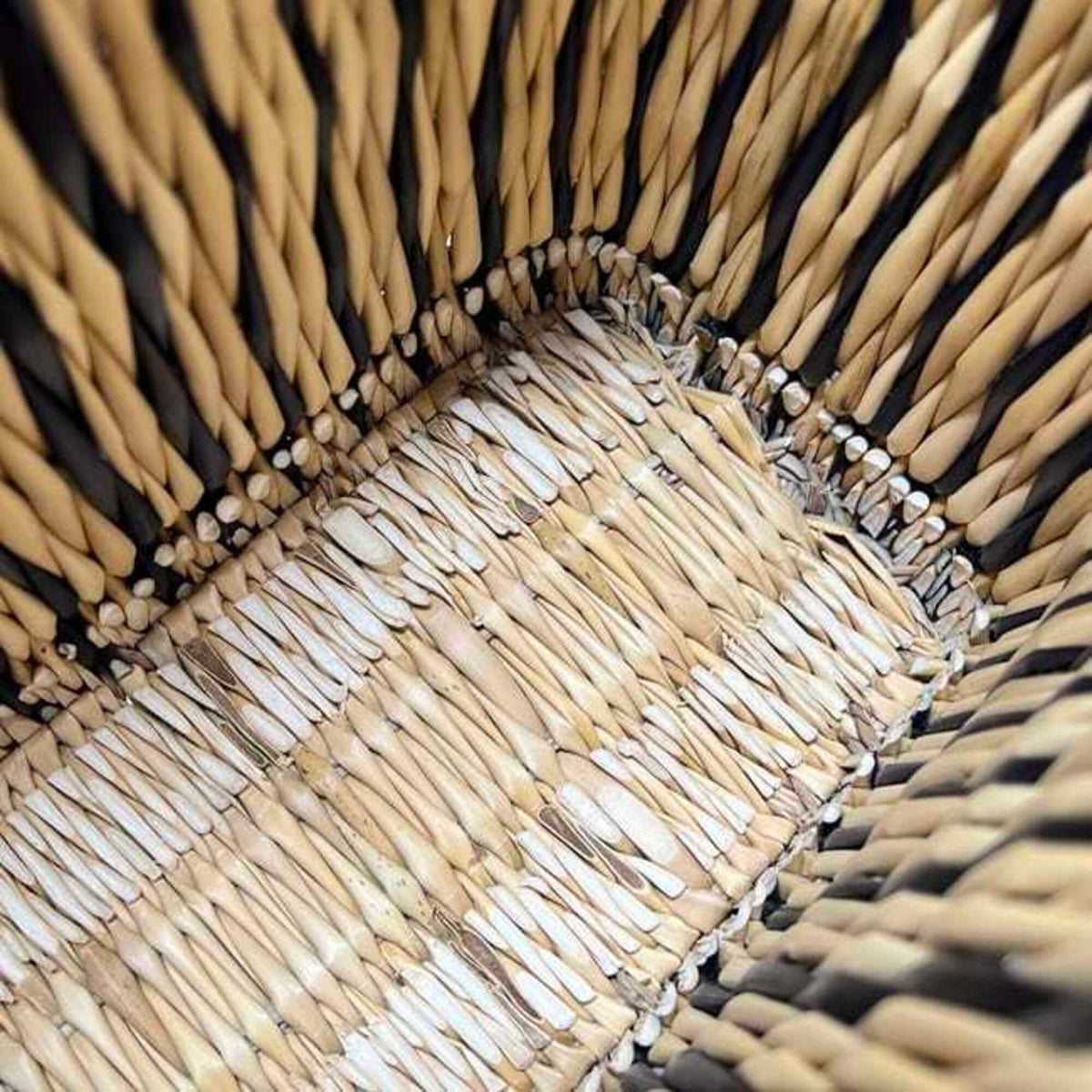 Loewe Beige Brown Raffia Leather Basket Tote Bag (Pre-Owned)