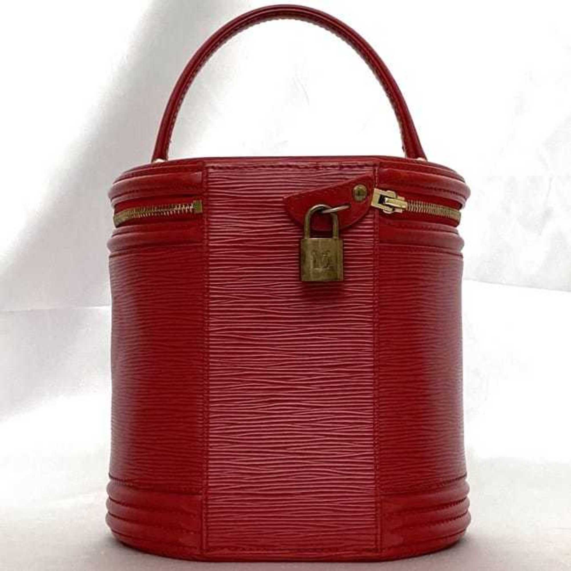 Louis Vuitton Castilian Red Epi Leather Handbag Vanity Bag (Pre-Owned)