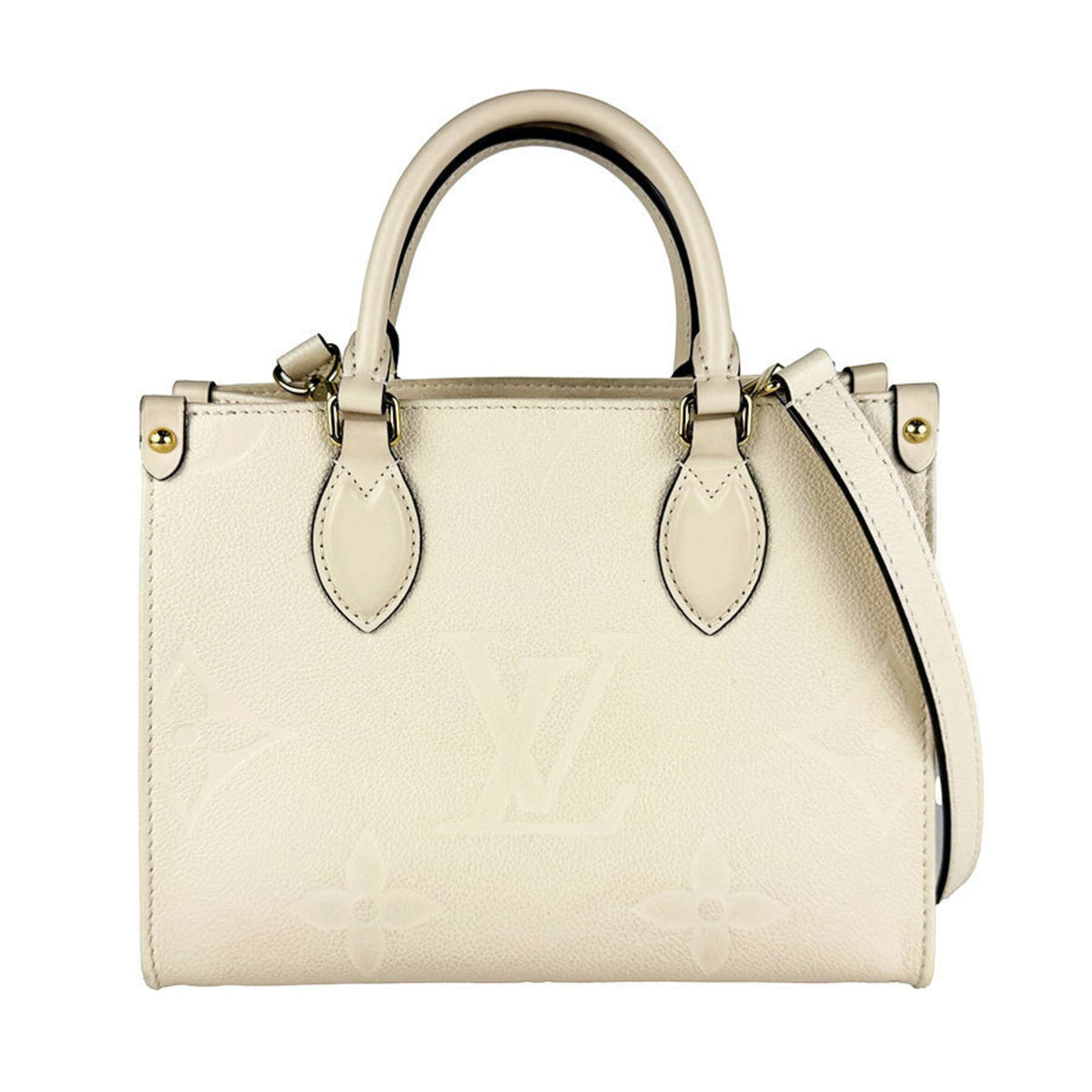 Louis Vuitton Cream Monogram Empreinte Handbag Shoulder Bag (Pre-Owned)