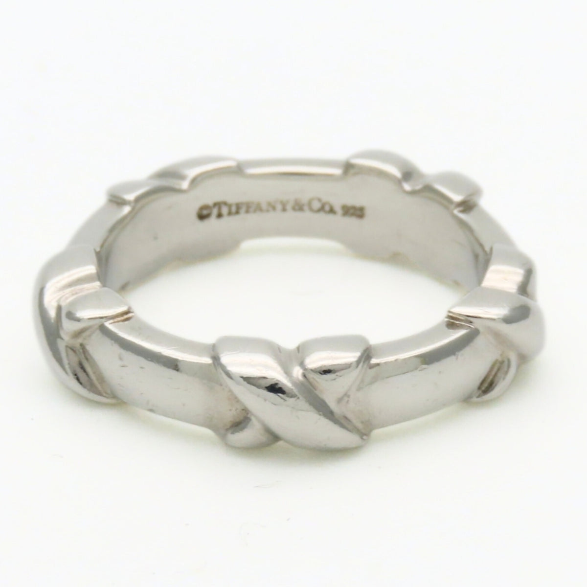 Tiffany Silver Silver 925 Band Ring (Pre-Owned)